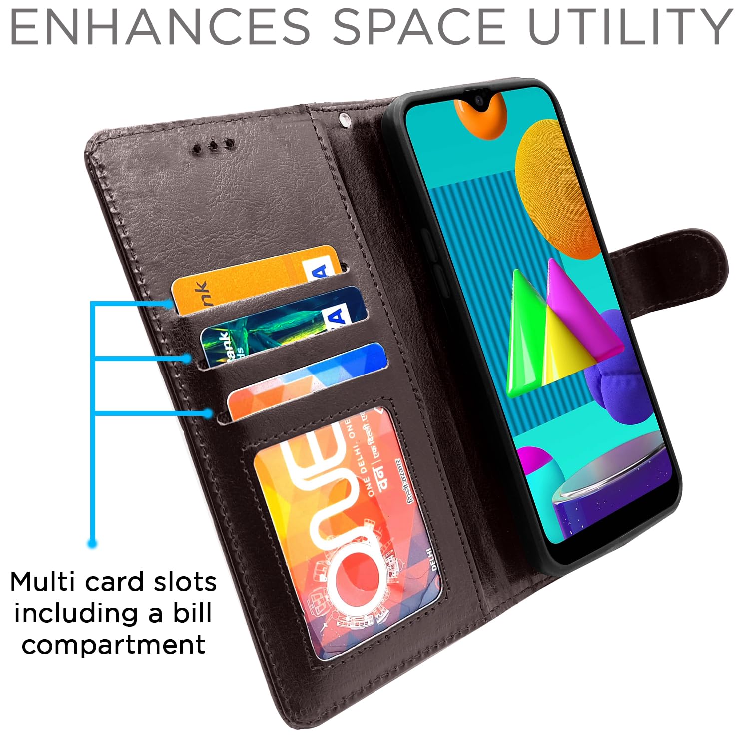 Pikkme Samsung Galaxy M01 Vintage Flip Cover (Coffee)