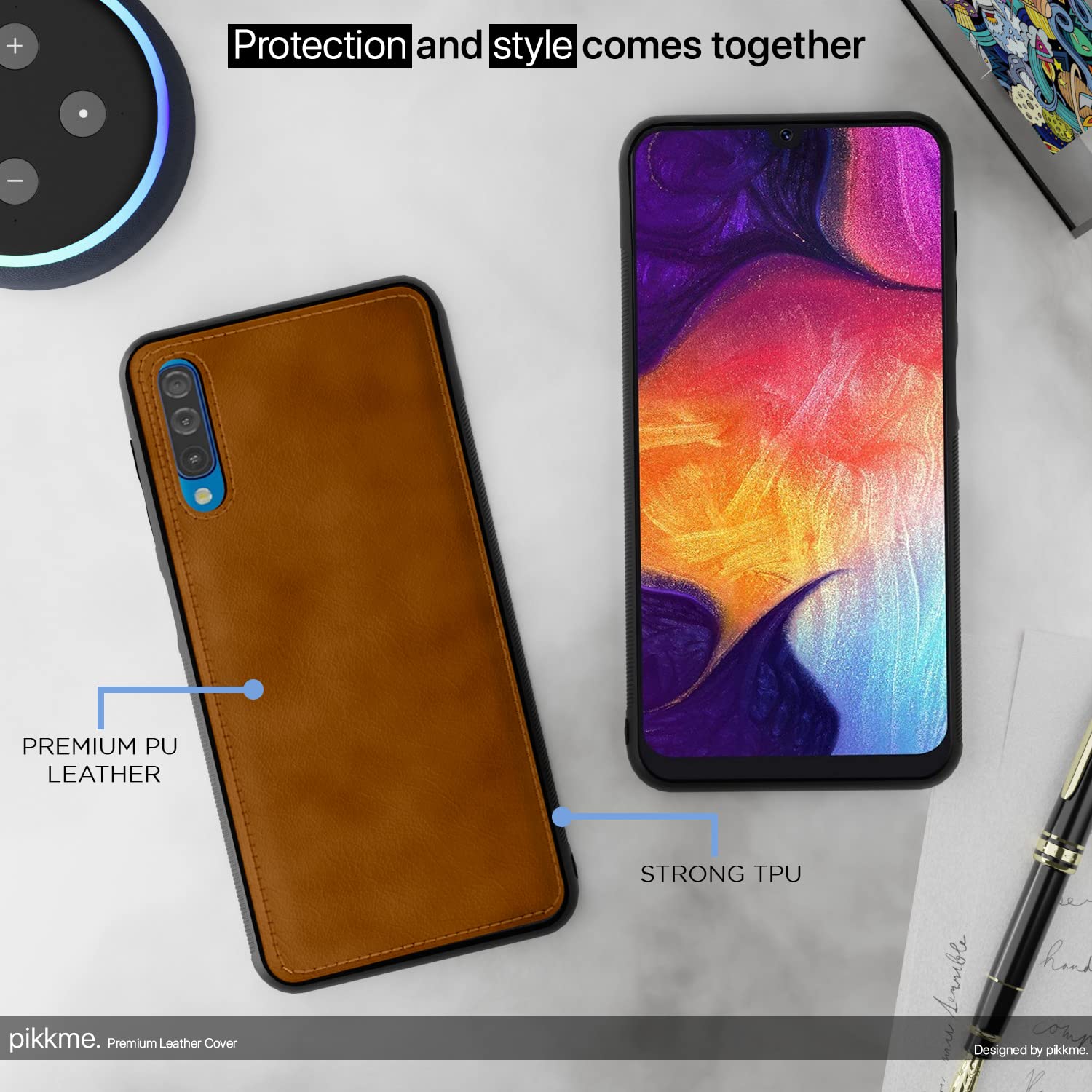 Pikkme Samsung Galaxy A50 / A30s / A50s Leatherback Back Case | Brown