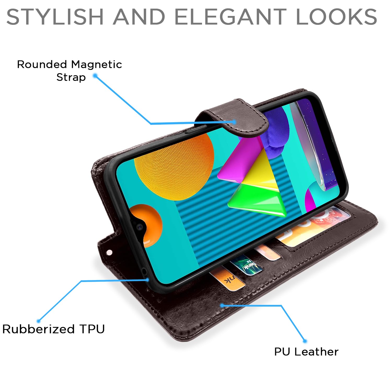 Pikkme Samsung Galaxy M01 Vintage Flip Cover (Coffee)