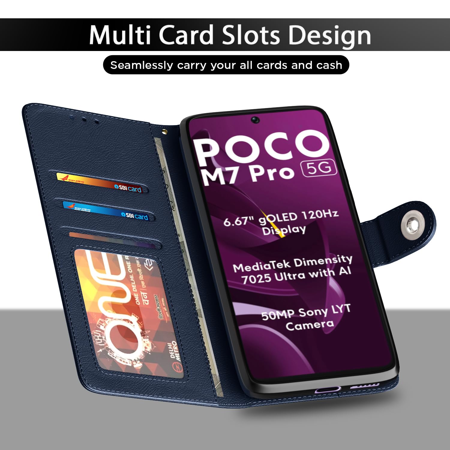Blue Button mobile flip cover for POCO M7 Pro 5G – Pikkme – photo 5