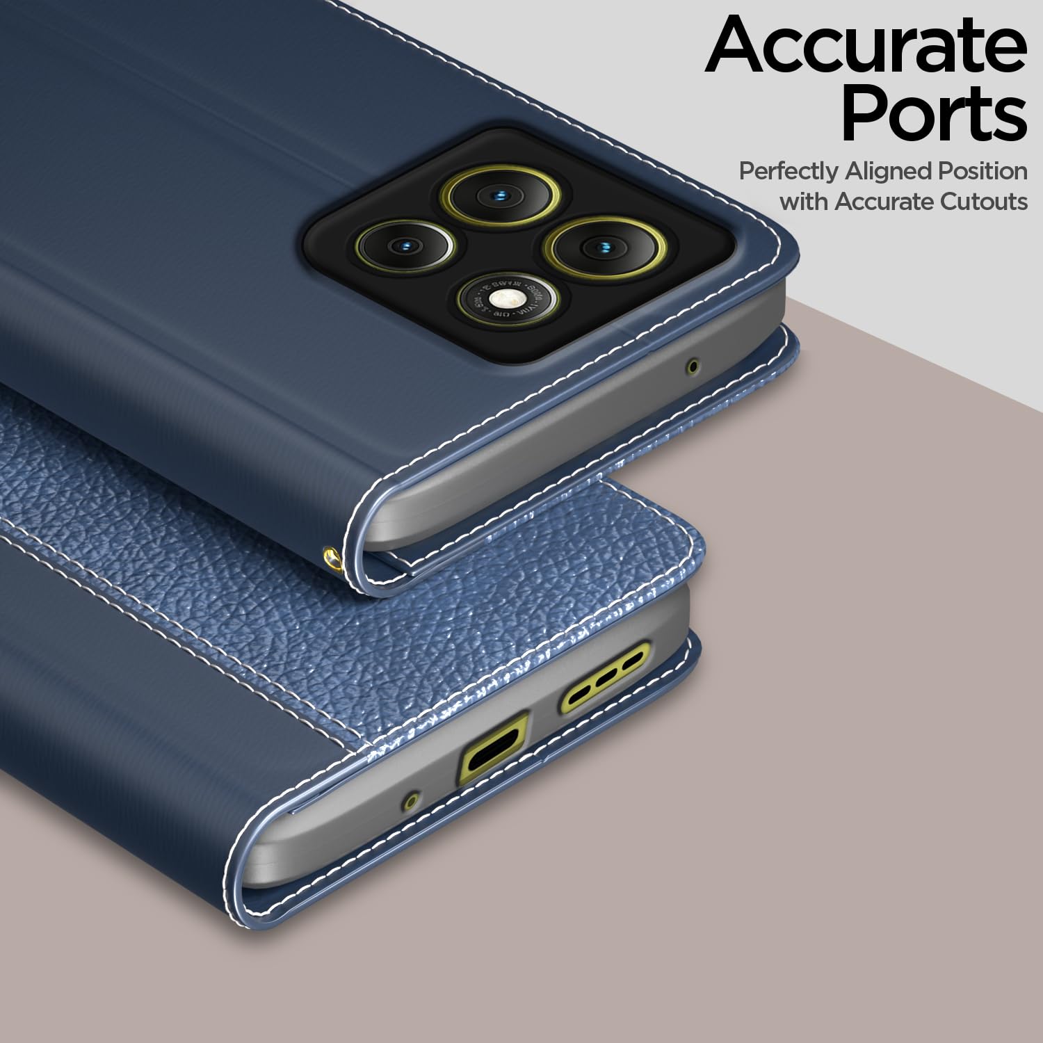 Pikkme Moto G86 Power 5G blue wallet flip cover – photo 2