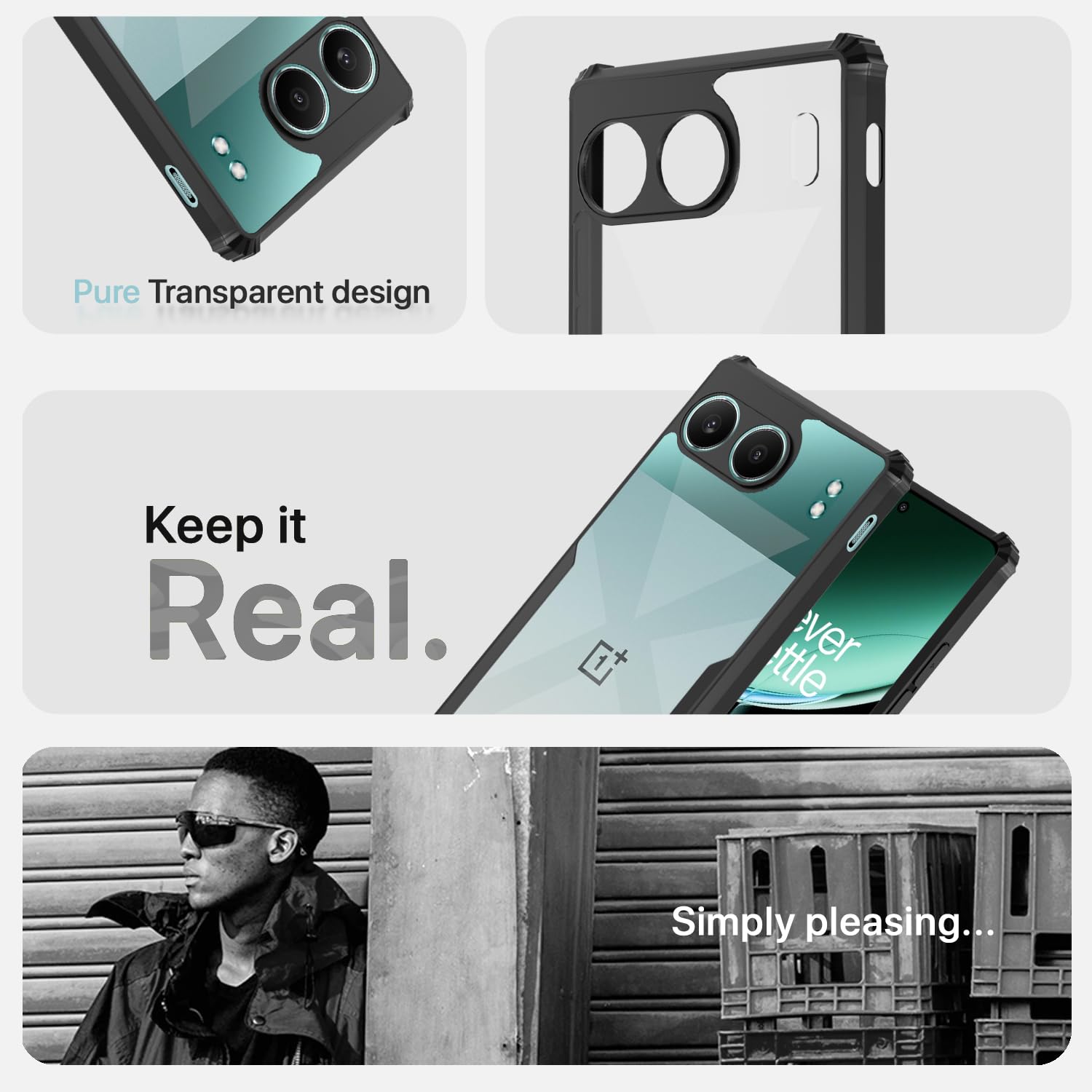 OnePlus Nord 4 5G Hybrid mobile back cover in black by Pikkme – photo 3