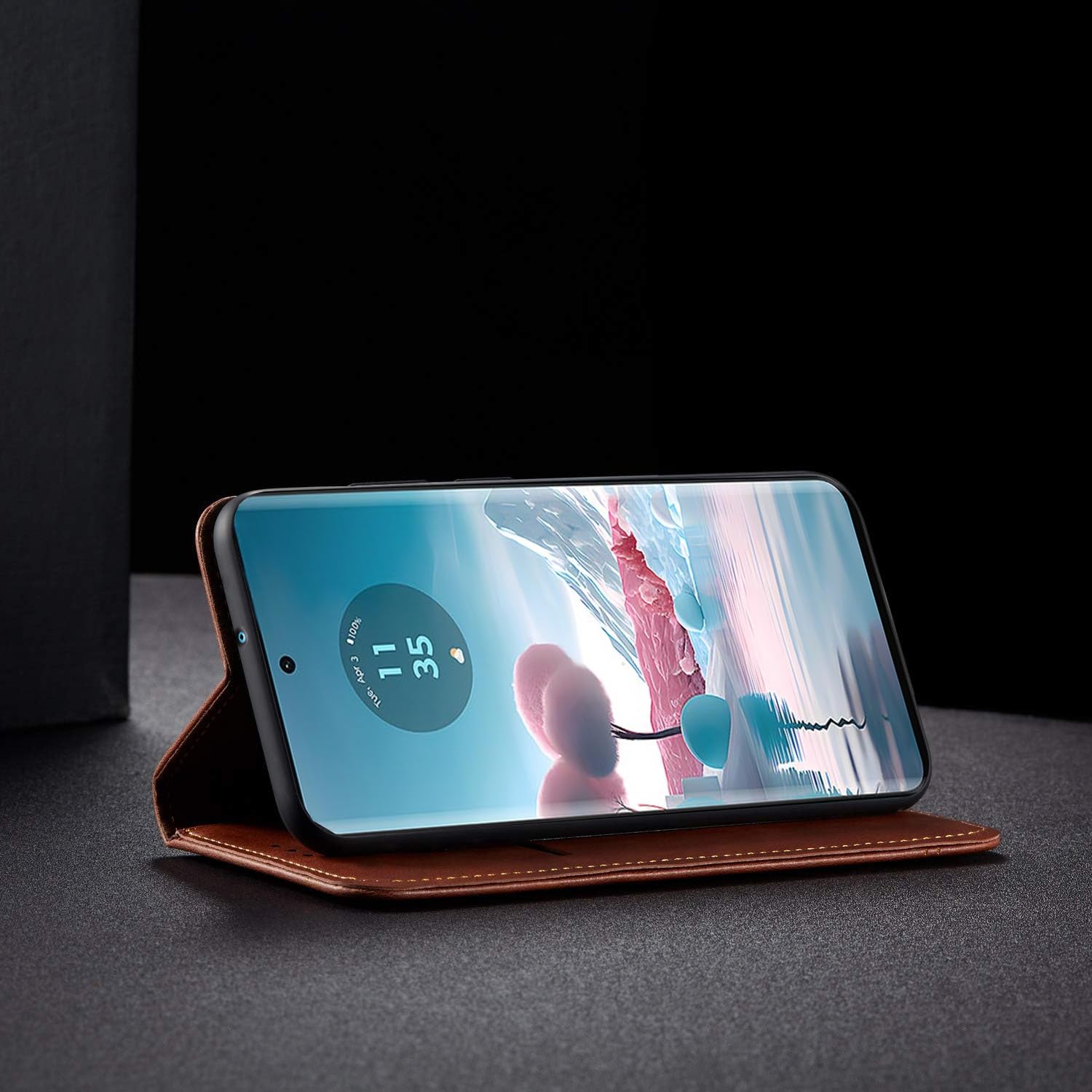 Pikkme brown wallet flip cover for Moto Edge 40 Neo 5G – photo 5