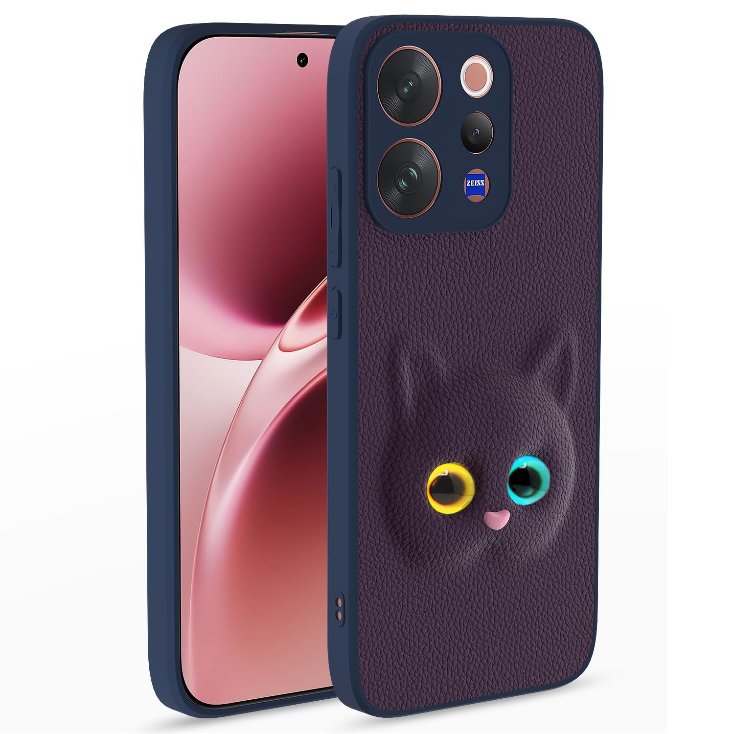 Vivo V70 5G Kitty mobile cover in purple by Pikkme