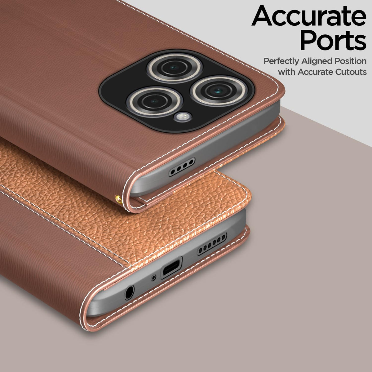 Tan Wallet mobile flip cover for Tecno Spark 20 Pro – Pikkme – photo 2