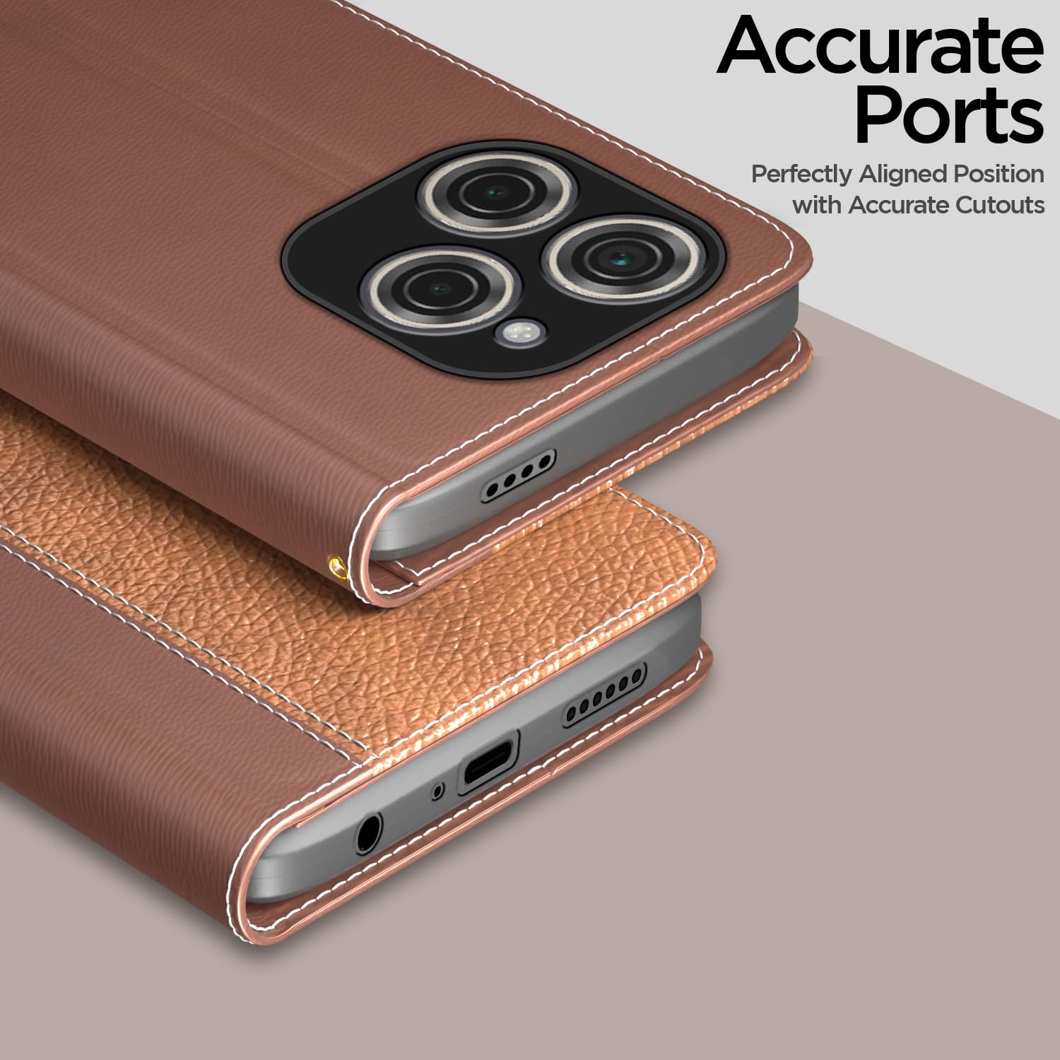Tan Wallet mobile flip cover for Tecno Spark 20 Pro – Pikkme – photo 2