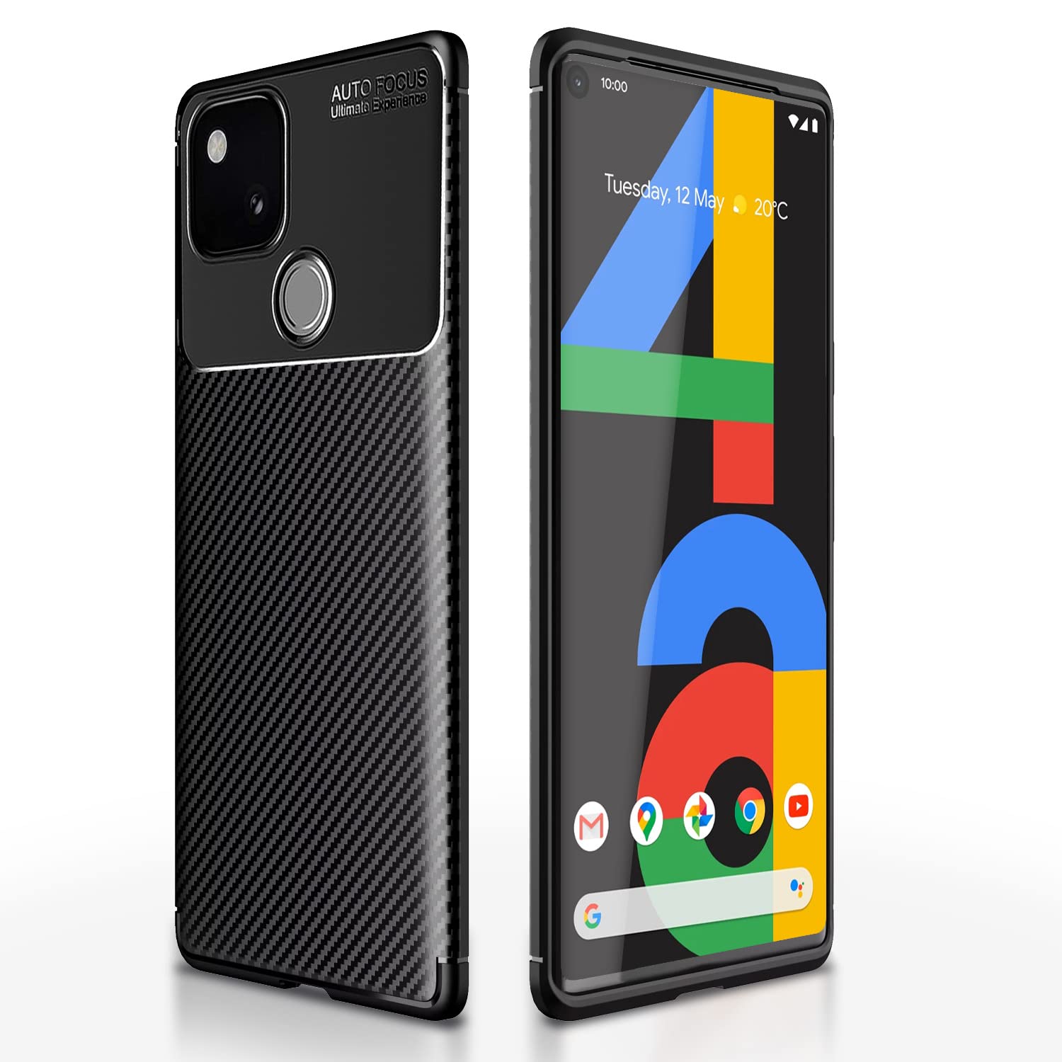 Pikkme black mobile back cover for Pixel 4A