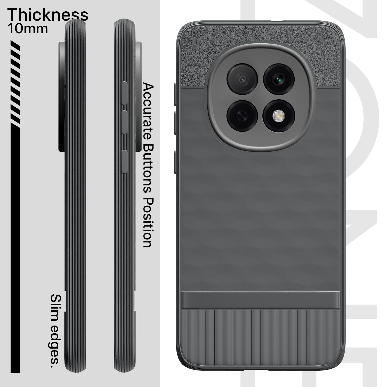 Pikkme Oppo F29 5G Shockproof Soft Flexible Gencase Back cover (Grey)