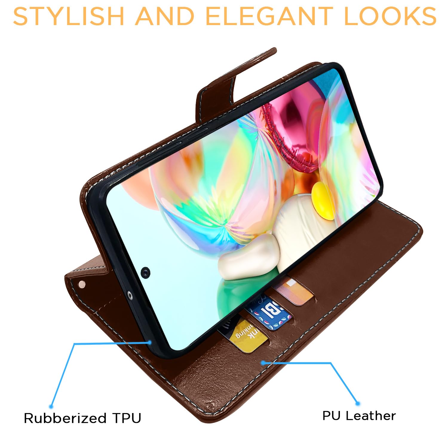 Pikkme Samsung A51 brown & coffee flip cover – photo 5