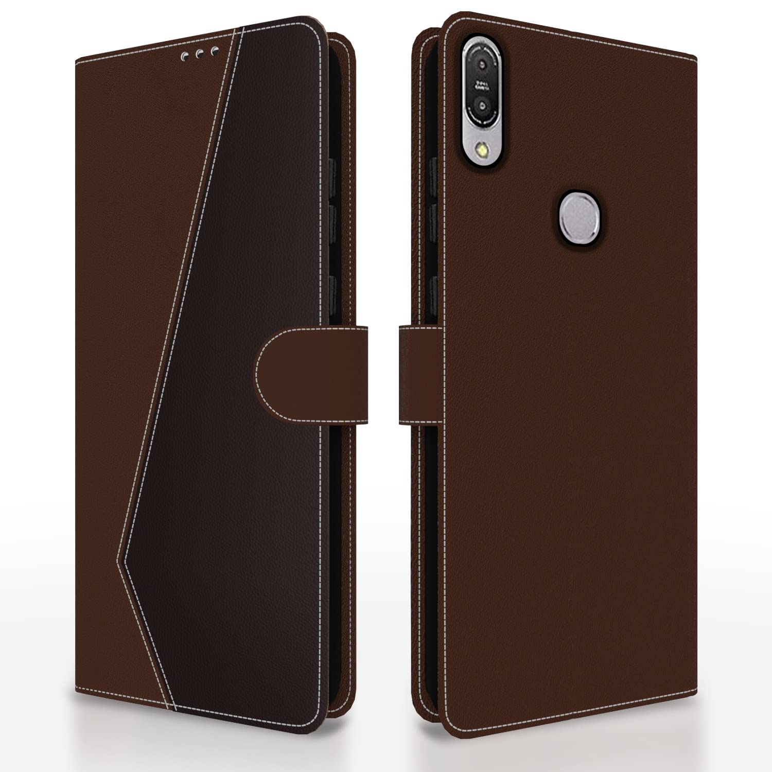 Pikkme brown & coffee mobile flip cover for Asus