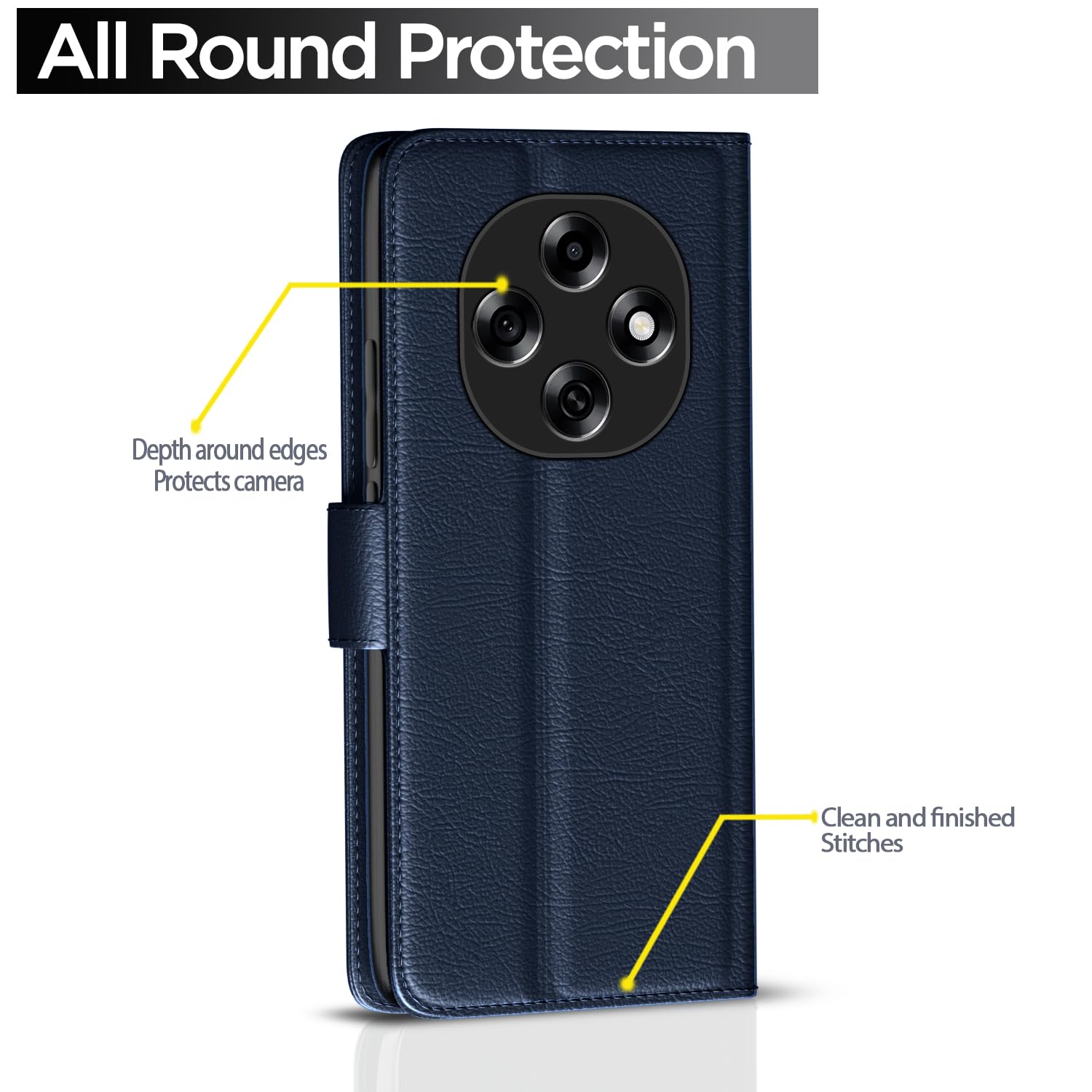 Pikkme blue mobile flip cover for Oppo F31 Pro 5G – photo 4