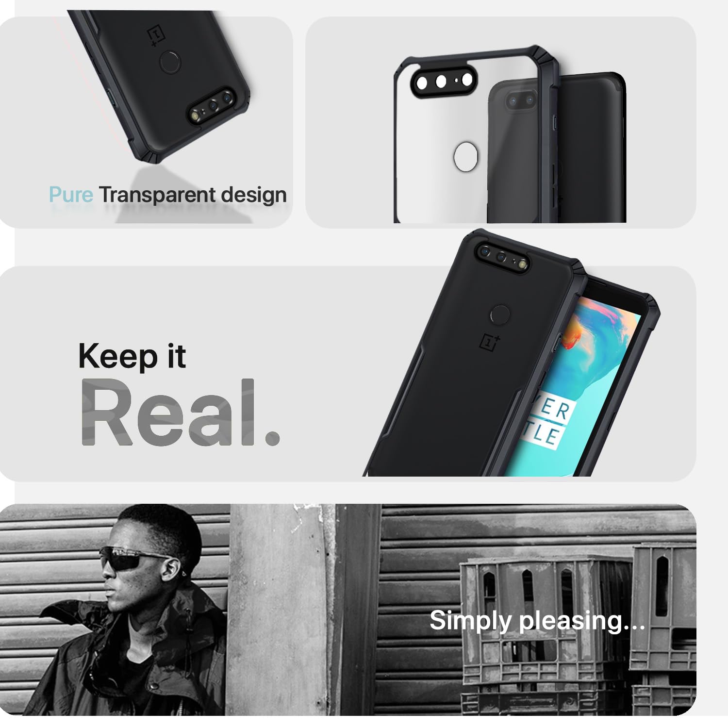 Pikkme OnePlus 5T Eagle Back Cover (Black)