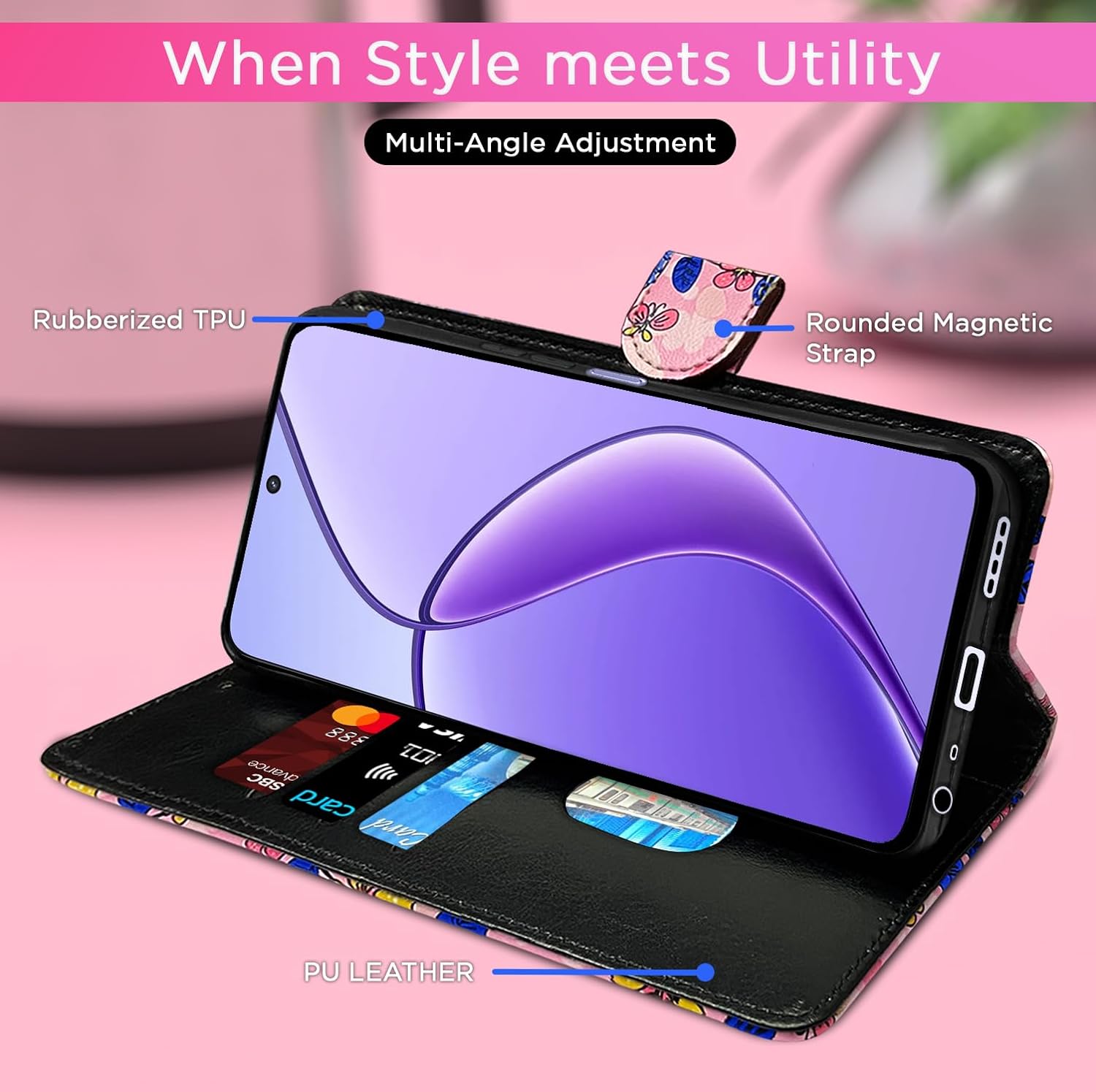 Realme 12 5G flip case in pink by Pikkme – photo 5