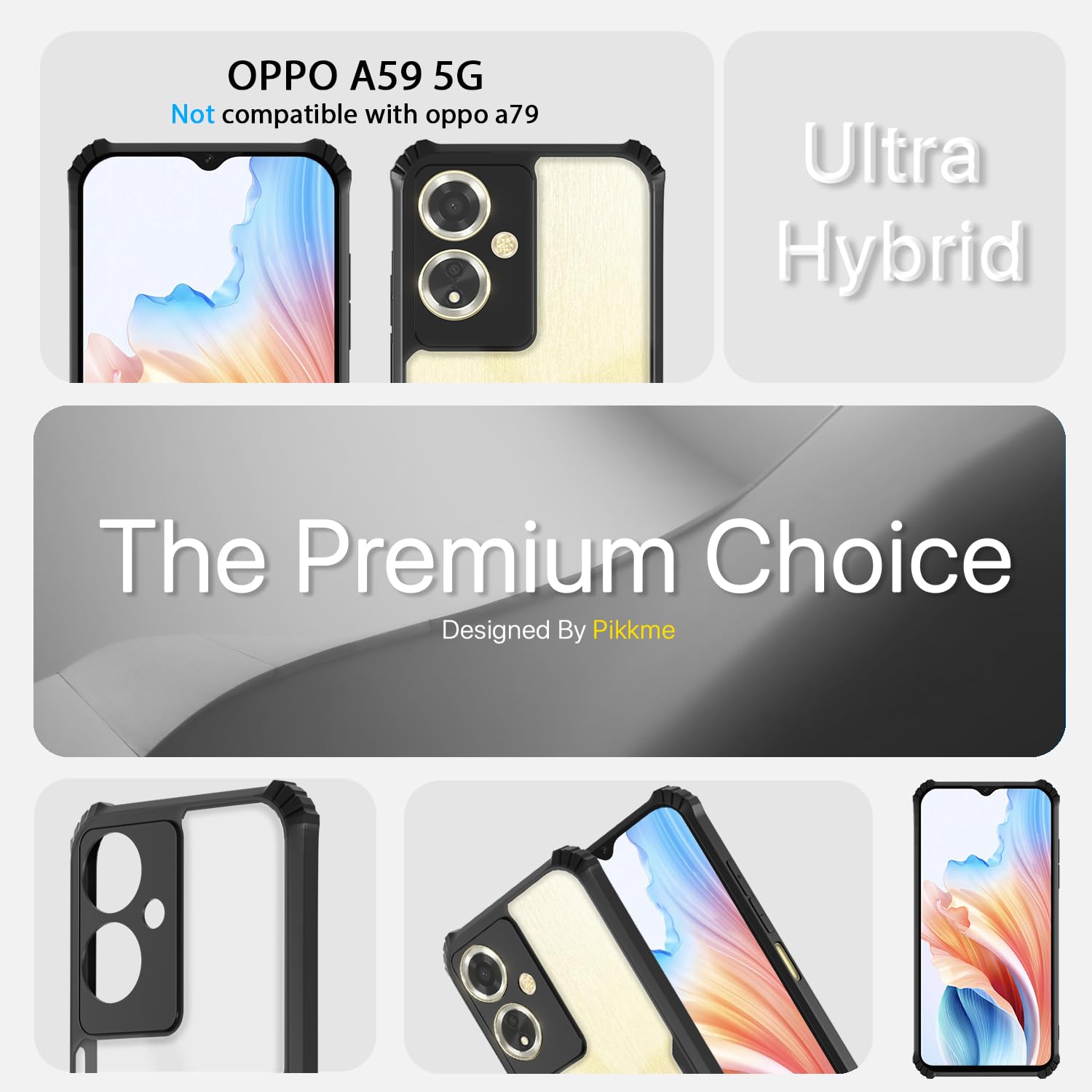 Black back cover for Oppo A59 5G – Pikkme – photo 3
