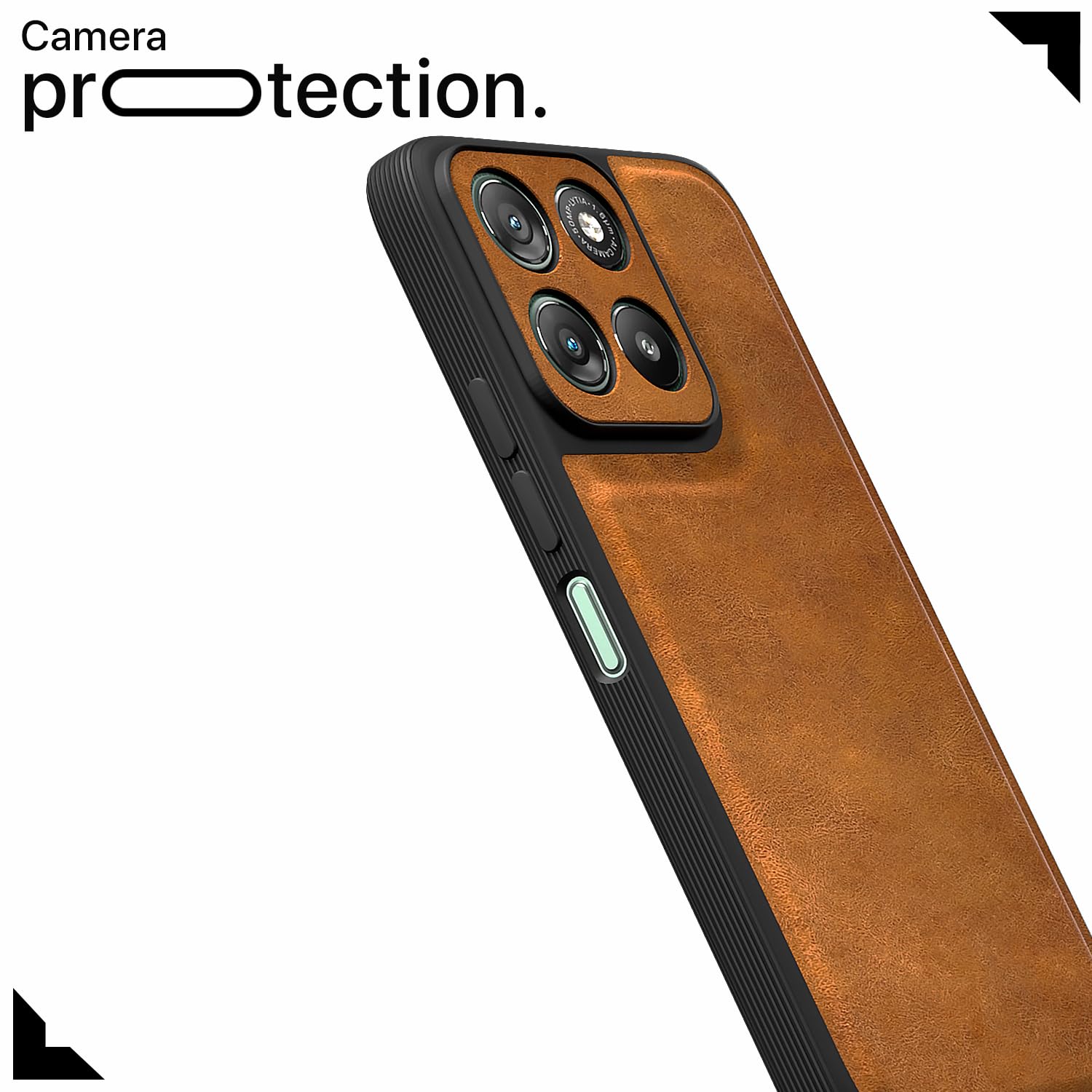Pikkme brown Leather mobile cover for Moto G67 Power/G57 Power 5G – photo 5