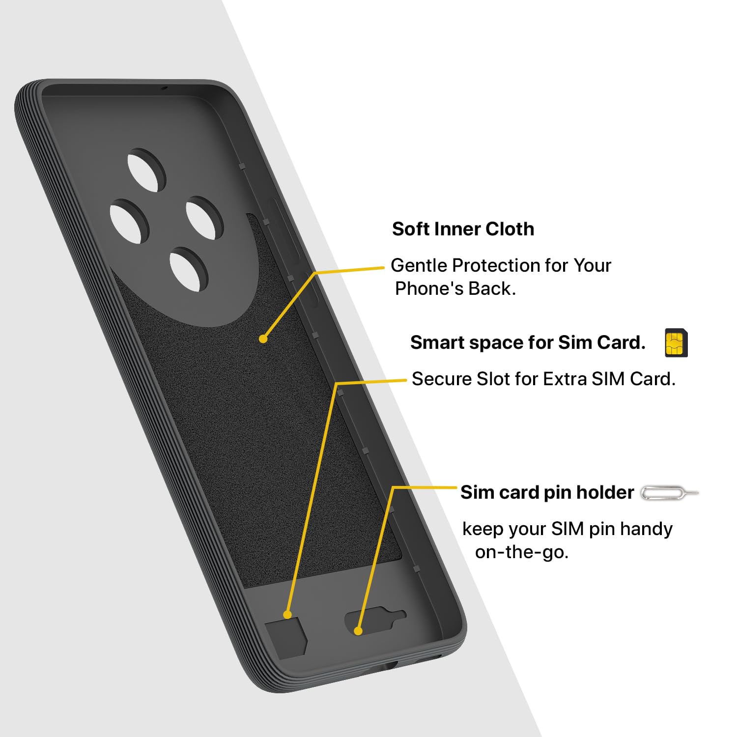 Pikkme Vivo T4 5G / iQoo Z10 5G Shockproof Soft Flexible Gencase Back Cover (Grey)