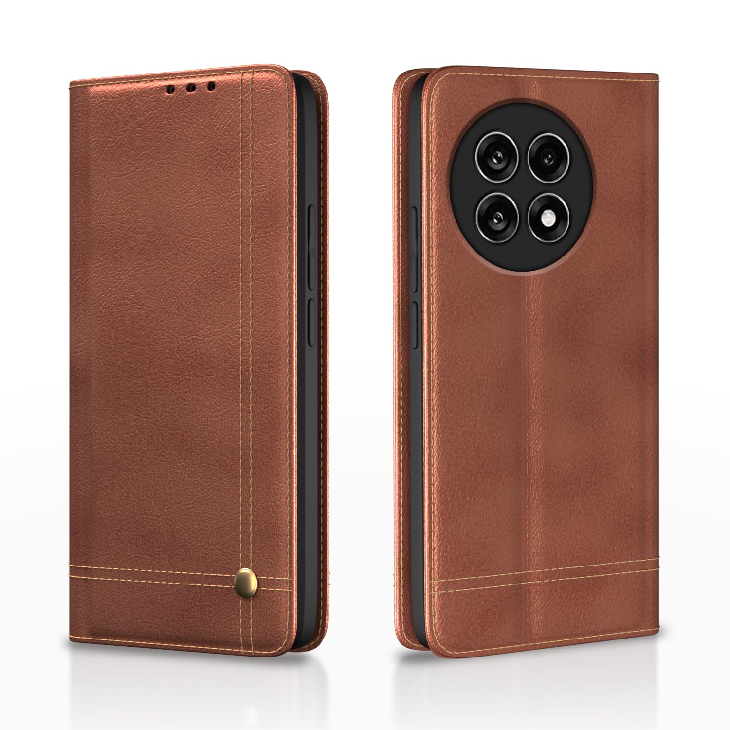 OnePlus 13R 5G mobile flip cover in brown by Pikkme