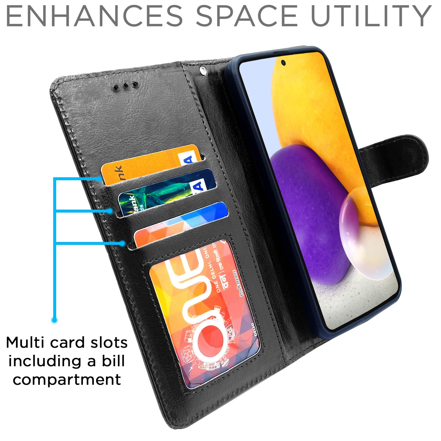 Pikkme black flip case for Samsung A72 – photo 3