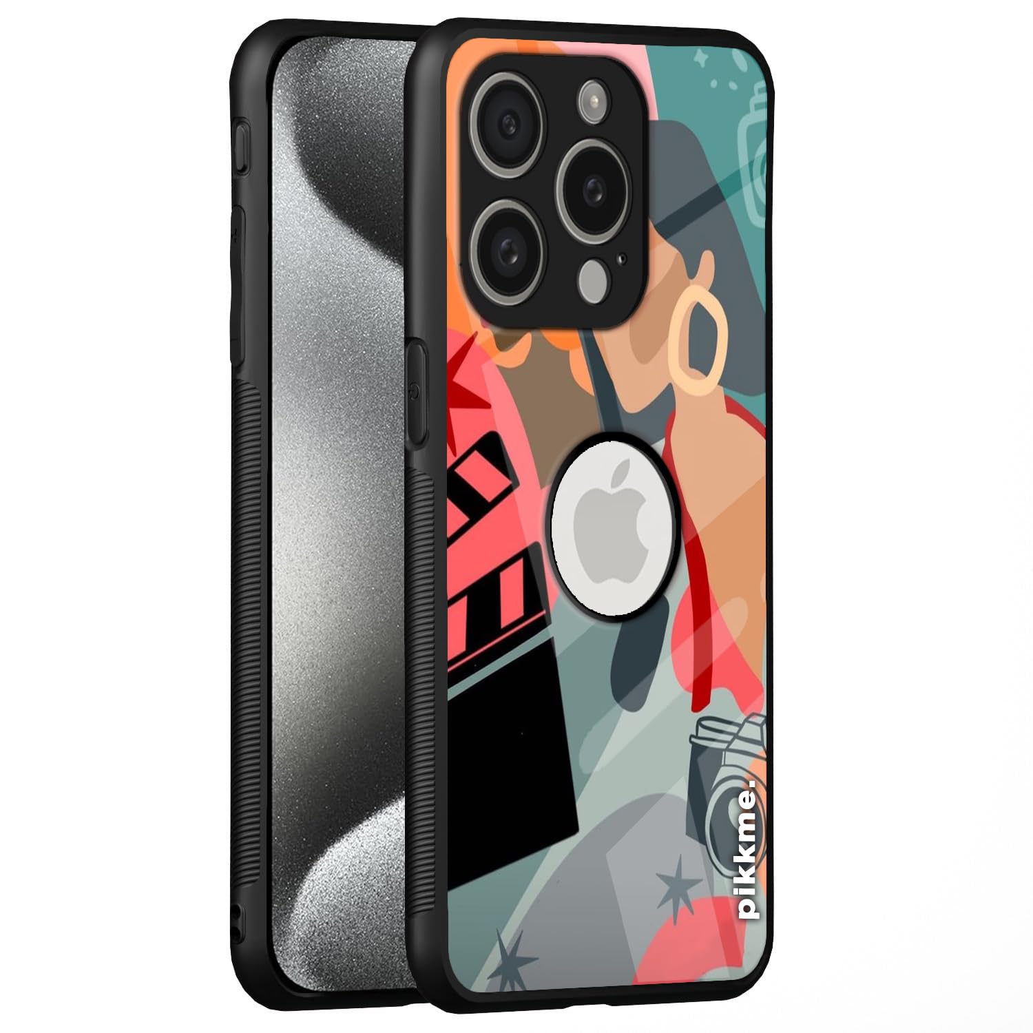 Pikkme Hybrid mobile back cover for iPhone 15 Pro