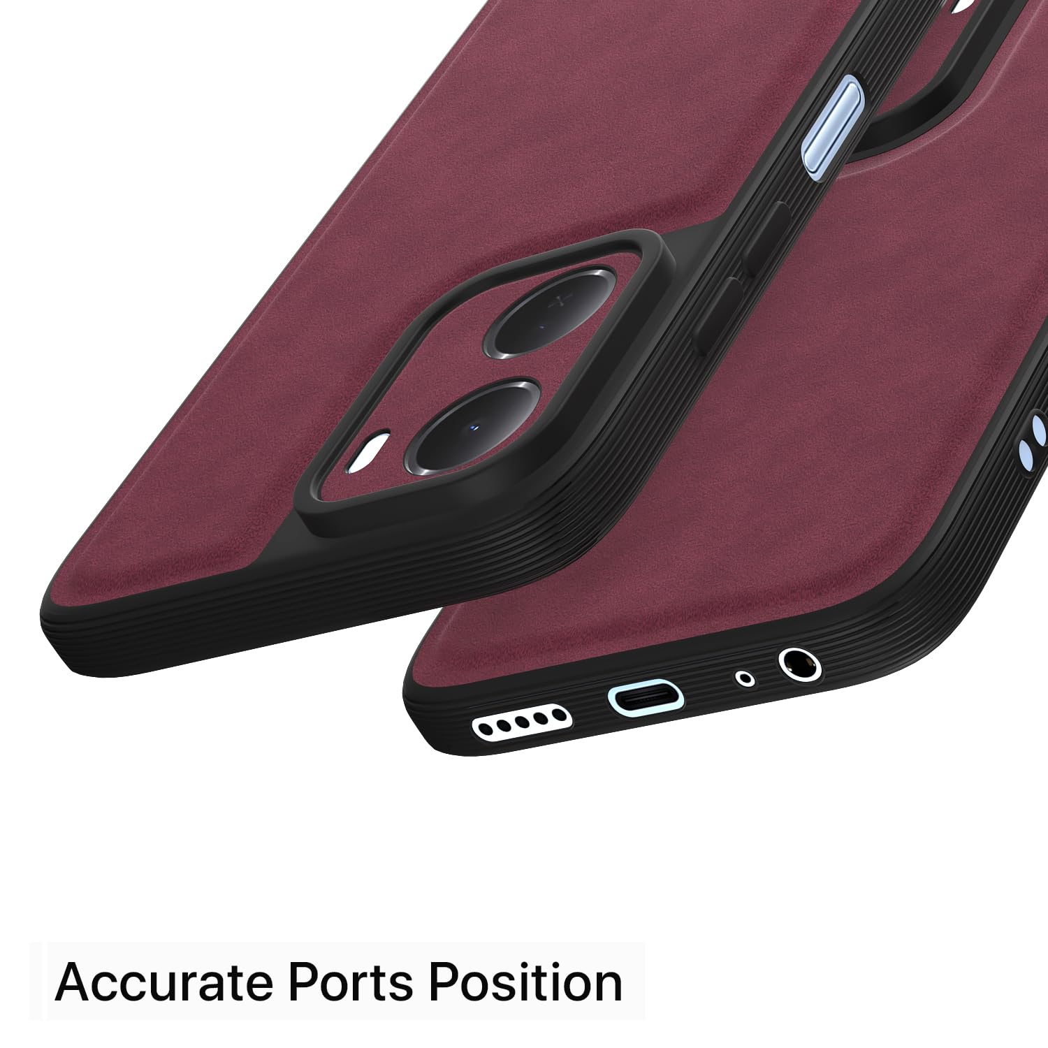 Pikkme Redmi 15A 5G Leather purple back cover – photo 4