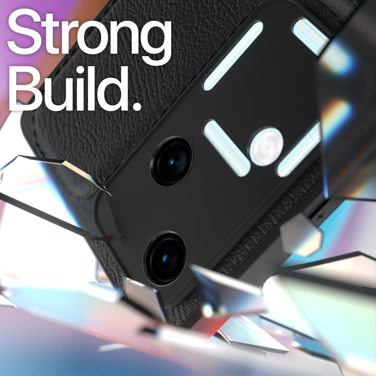 Pikkme Vivo V30 / V30 Pro 5G Leatherback Back Case | Black