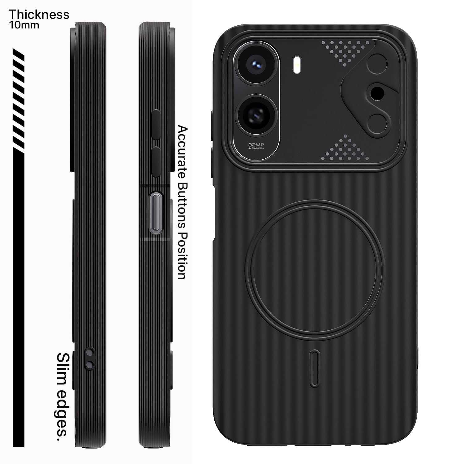 Black mobile cover for Redmi A7 Pro/Poco C85x 5G/C81 – Pikkme – photo 3