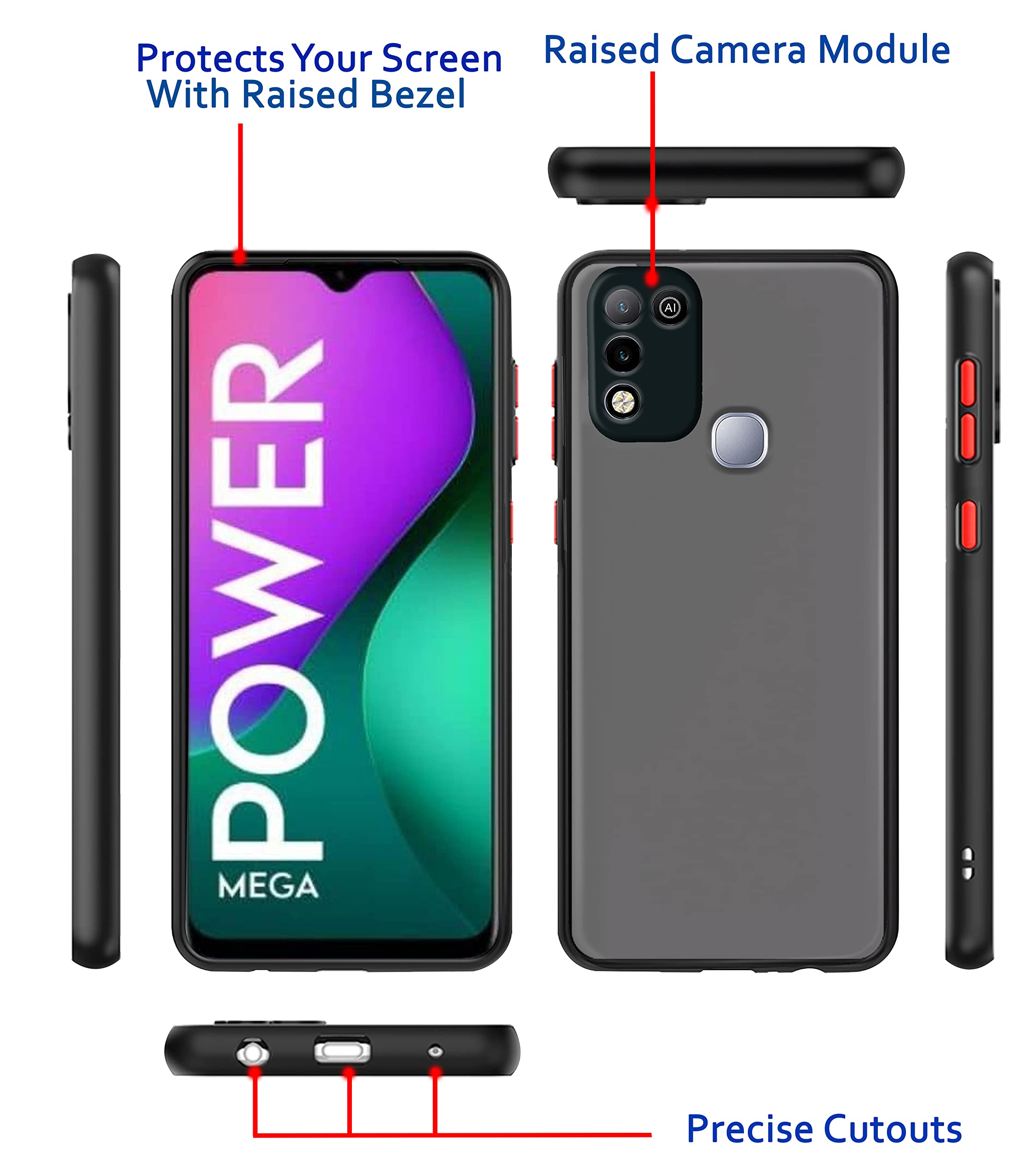Pikkme black Hybrid back cover for Infinix Smart 5 – photo 3