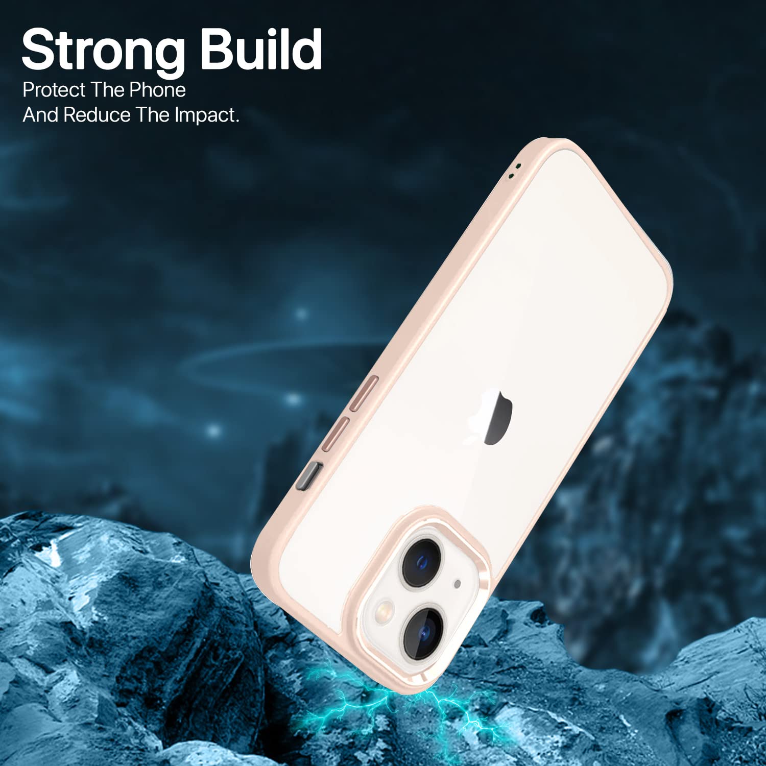 Pikkme iPhone 13 Electroplated Chrome Metal Ring Back Cover (Face)