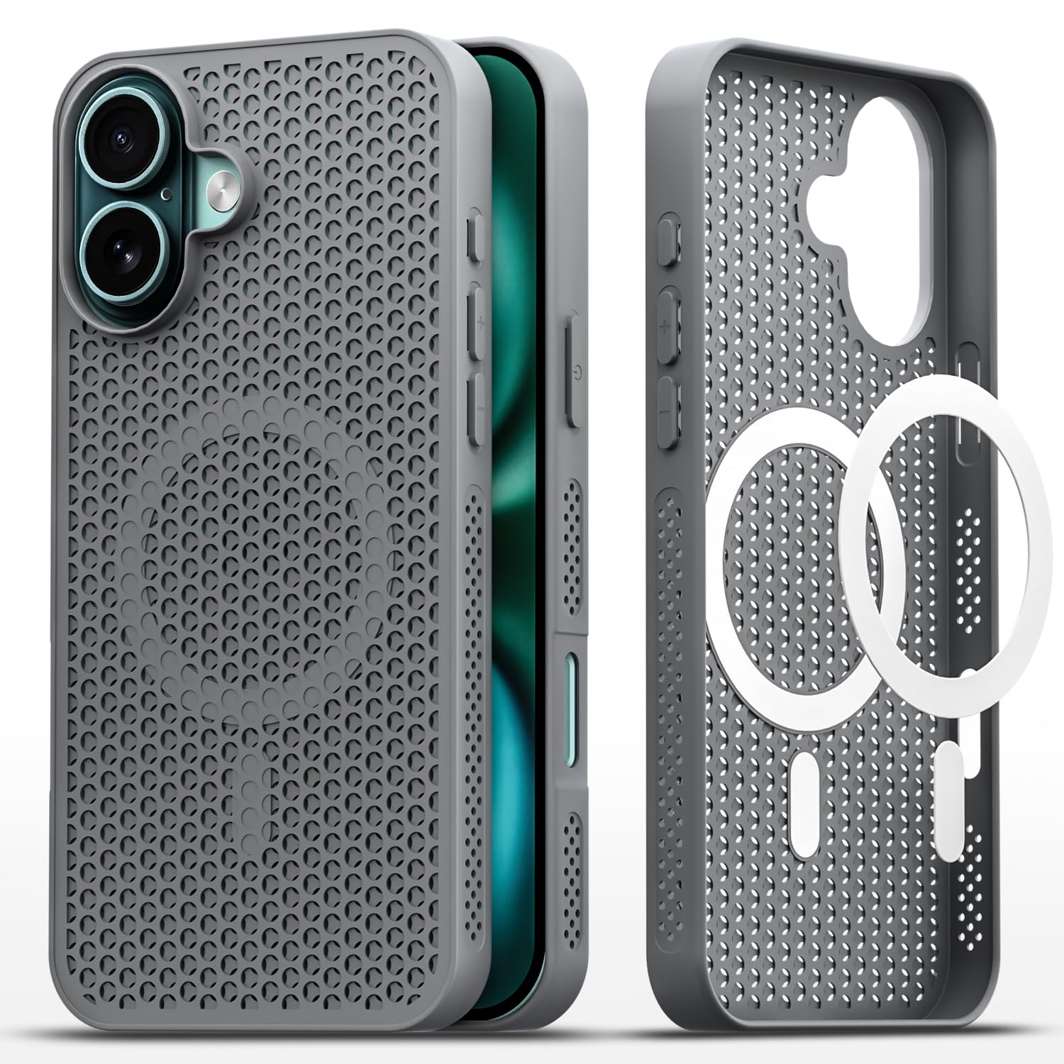 iPhone 16 MagSafe mobile cover in grey by Pikkme