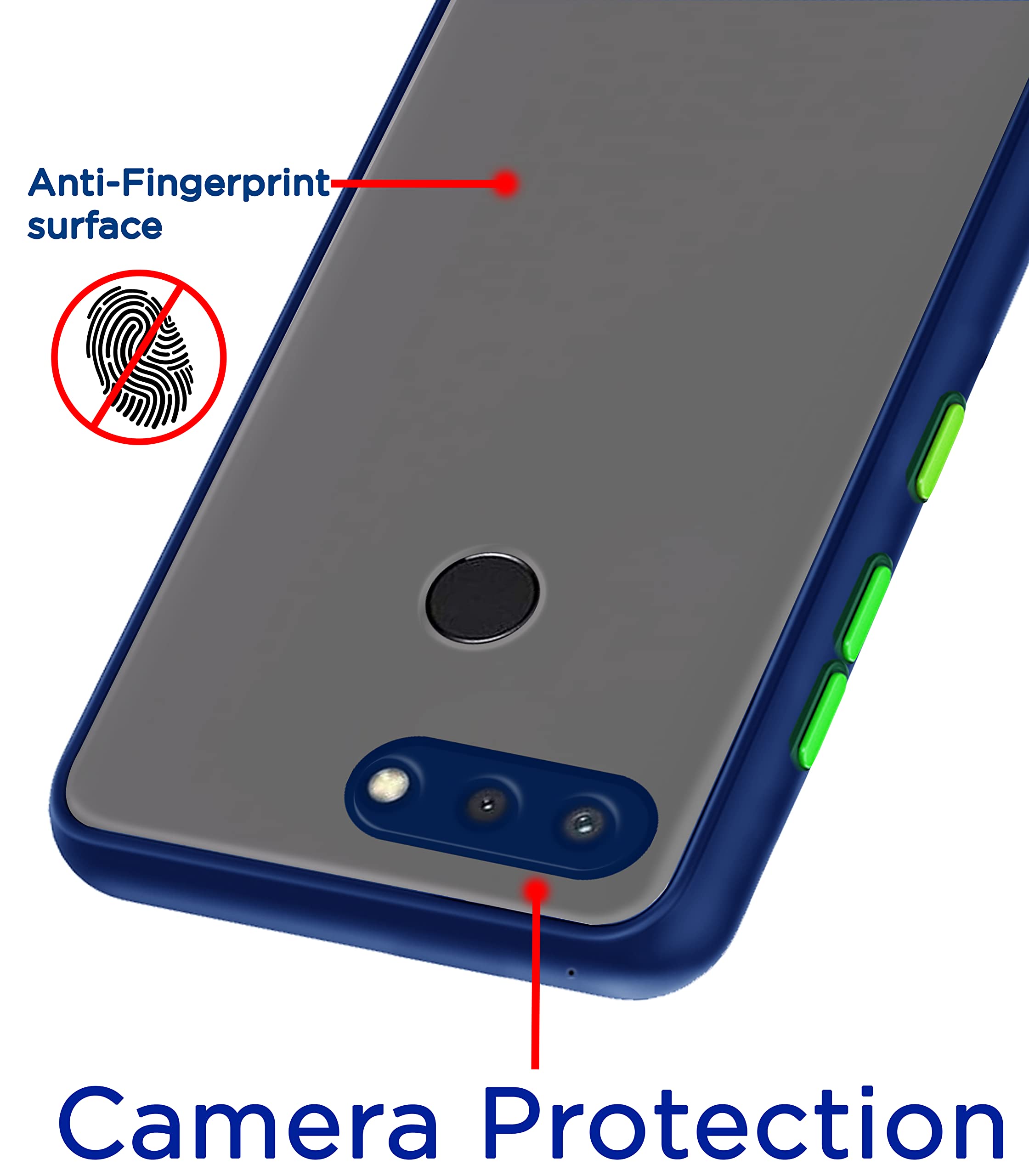 Redmi 6 back cover in blue by Pikkme – photo 2