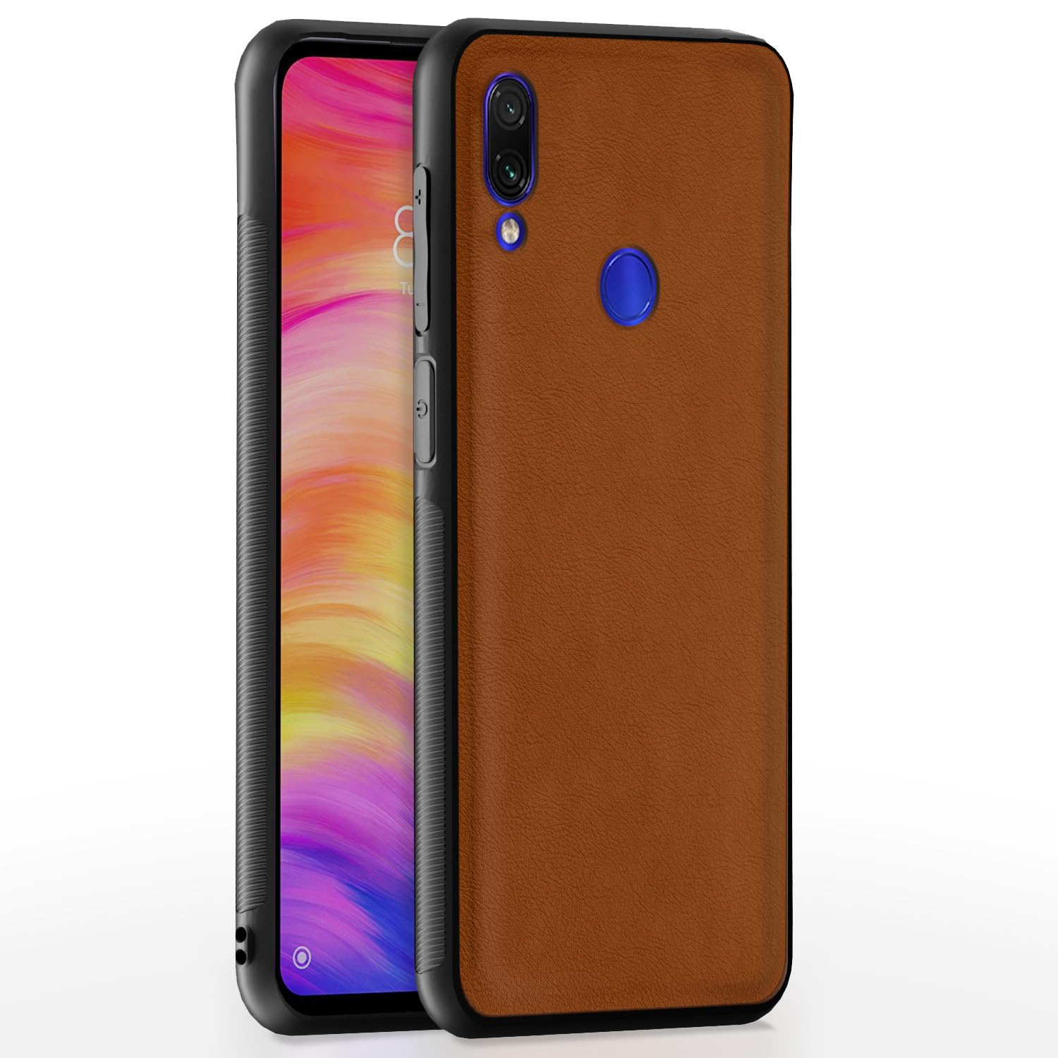 Pikkme camel Leather mobile cover for Redmi Note 7 Pro/Note 7/Note 7S
