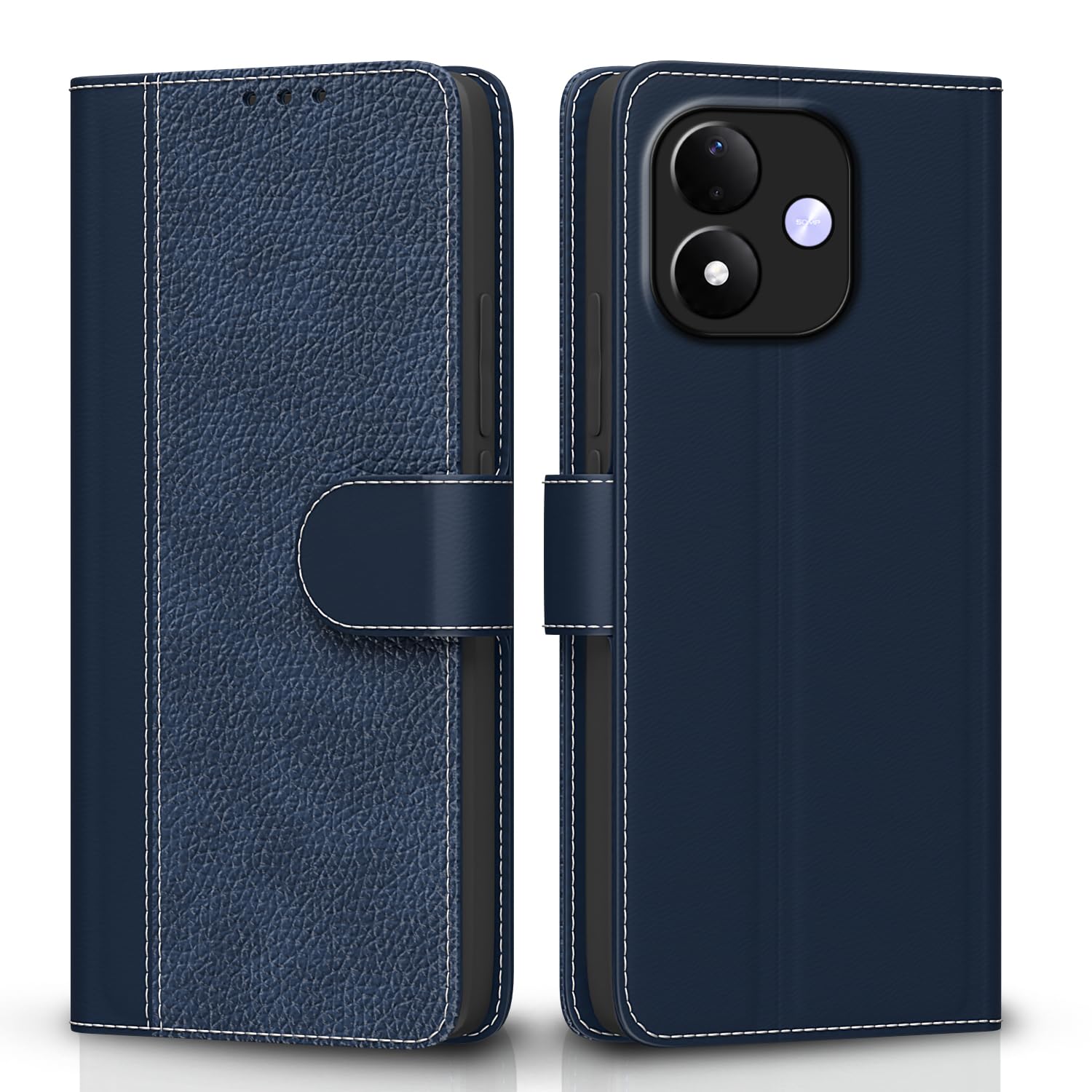 Redmi Note 17 5G Wallet flip cover in blue by Pikkme