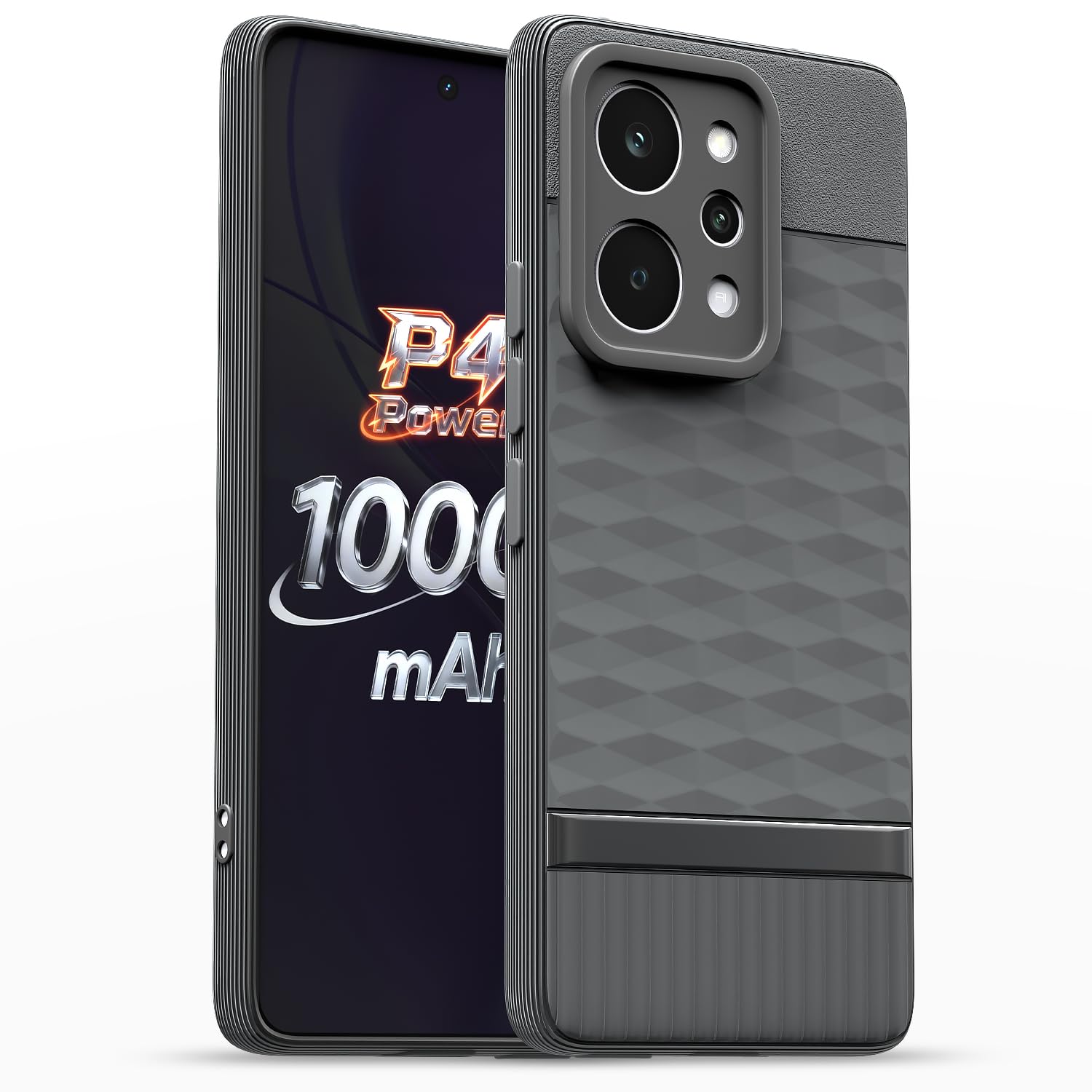 Pikkme grey Silicone back cover for Realme P4 Power 5G