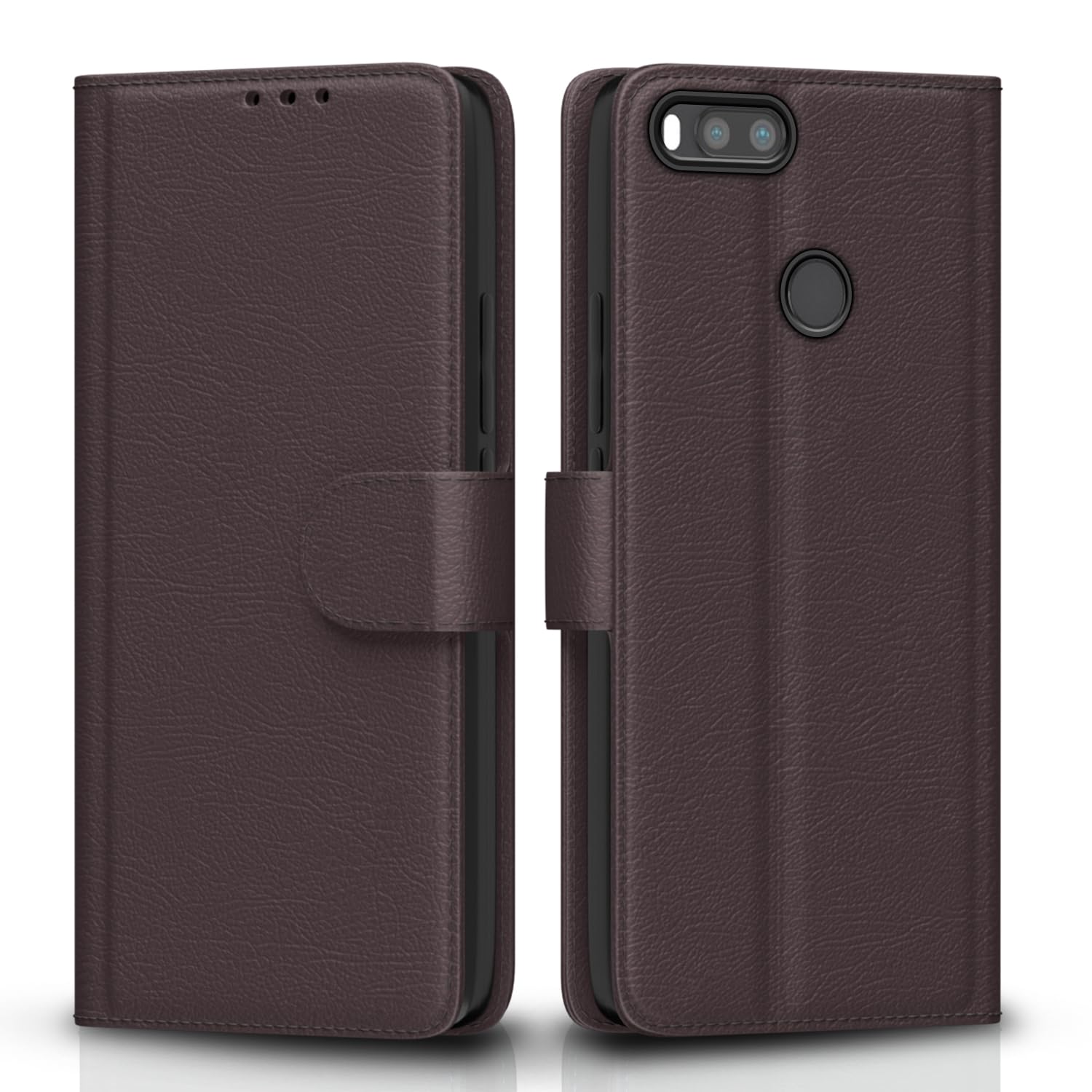 Mi A1 mobile flip cover in coffee by Pikkme