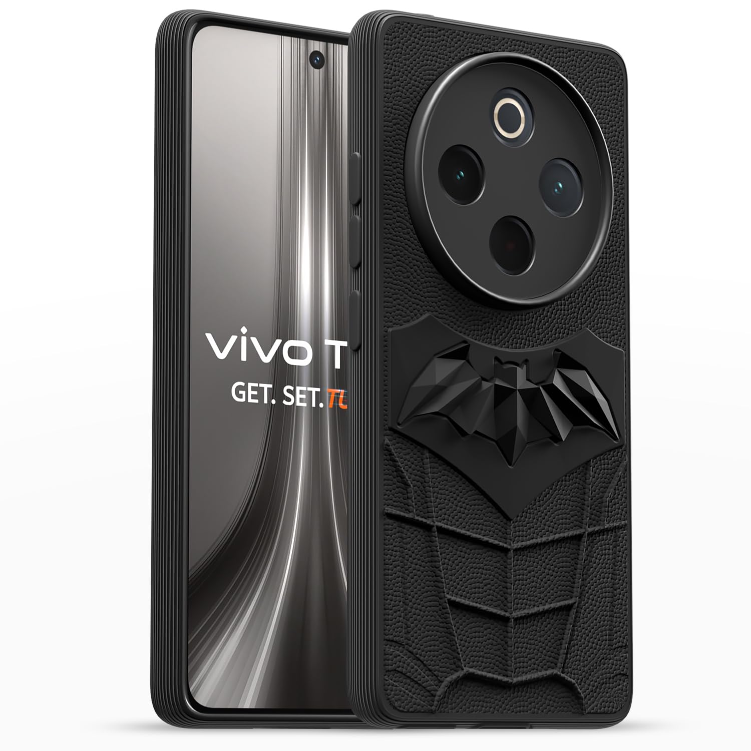 Pikkme Vivo T4 5G / iQoo Z10 5G Shockproof Stylish Cartoon Back Cover (Black)