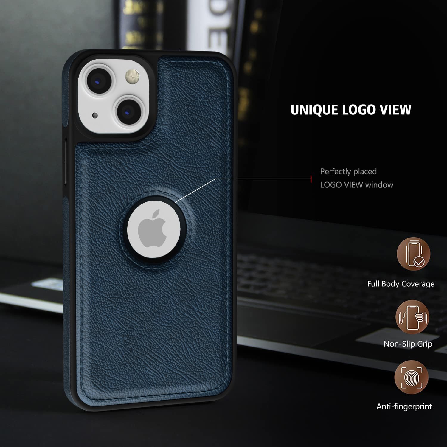Pikkme blue Leather phone cover for iPhone 13 Mini – photo 2