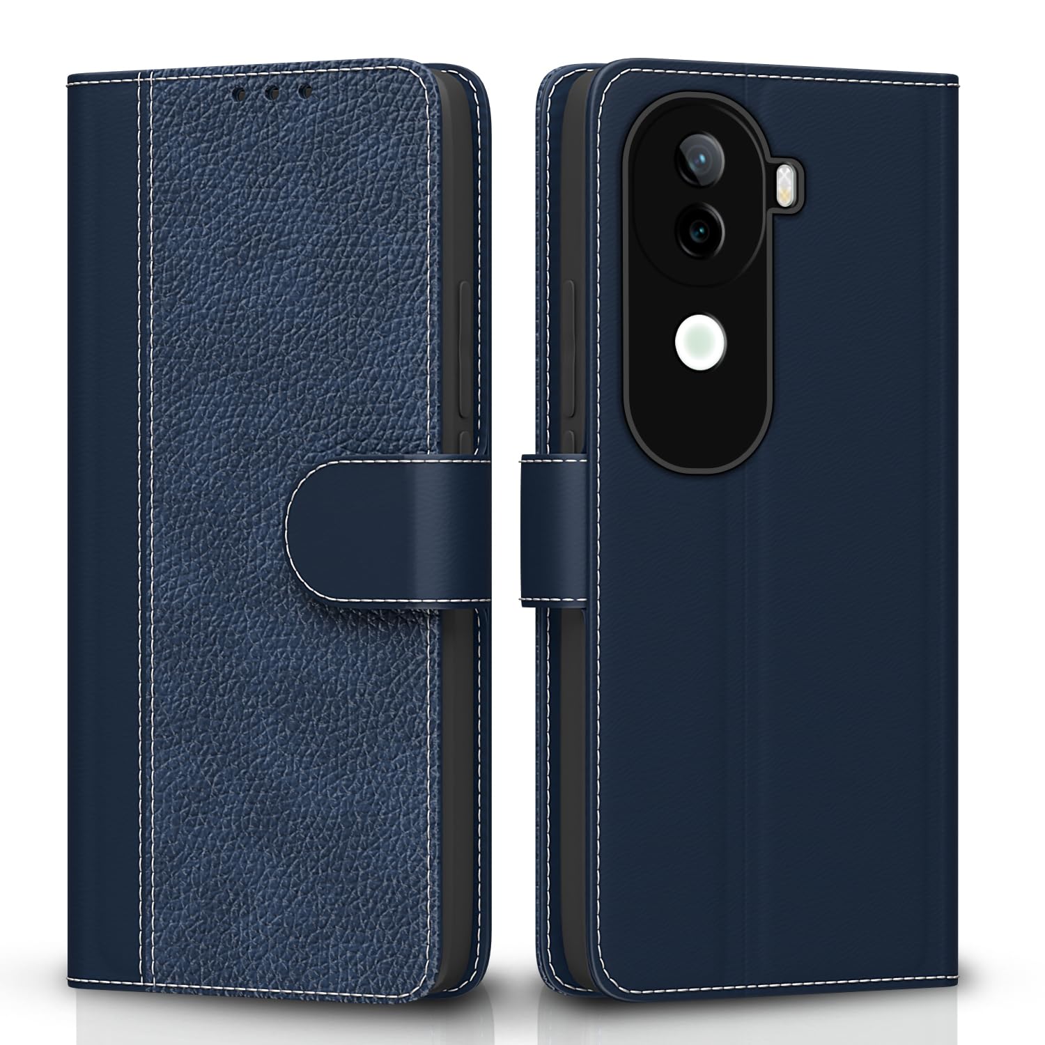 Pikkme blue Wallet wallet flip cover for iQOO Z9s/Vivo V40e 5G