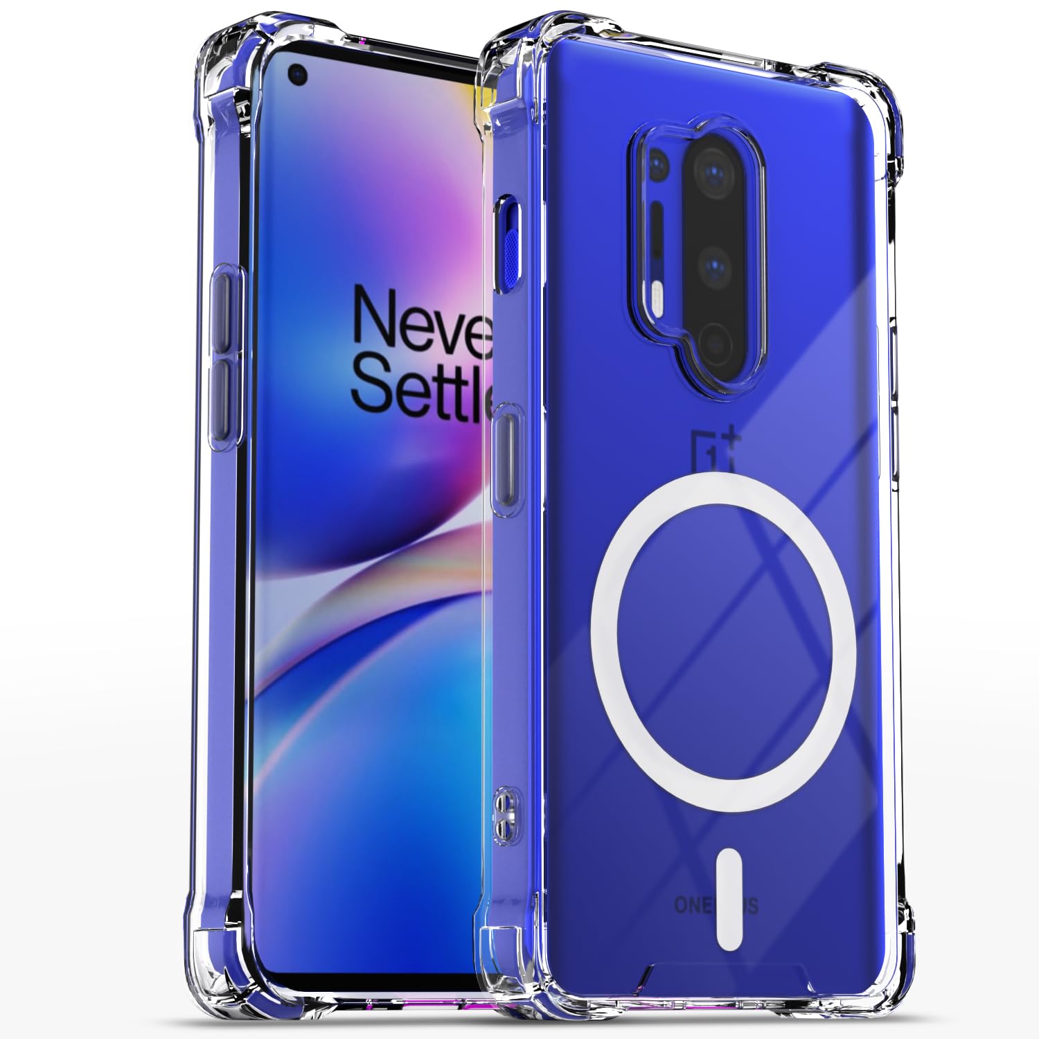 Transparent mag-safe mobile back cover for OnePlus 8 Pro – Pikkme