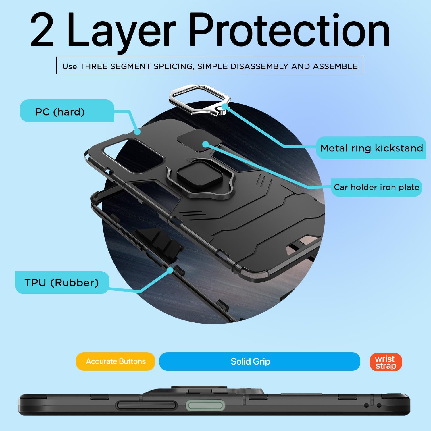Pikkme black mobile back cover for Redmi K50i 5G – photo 2