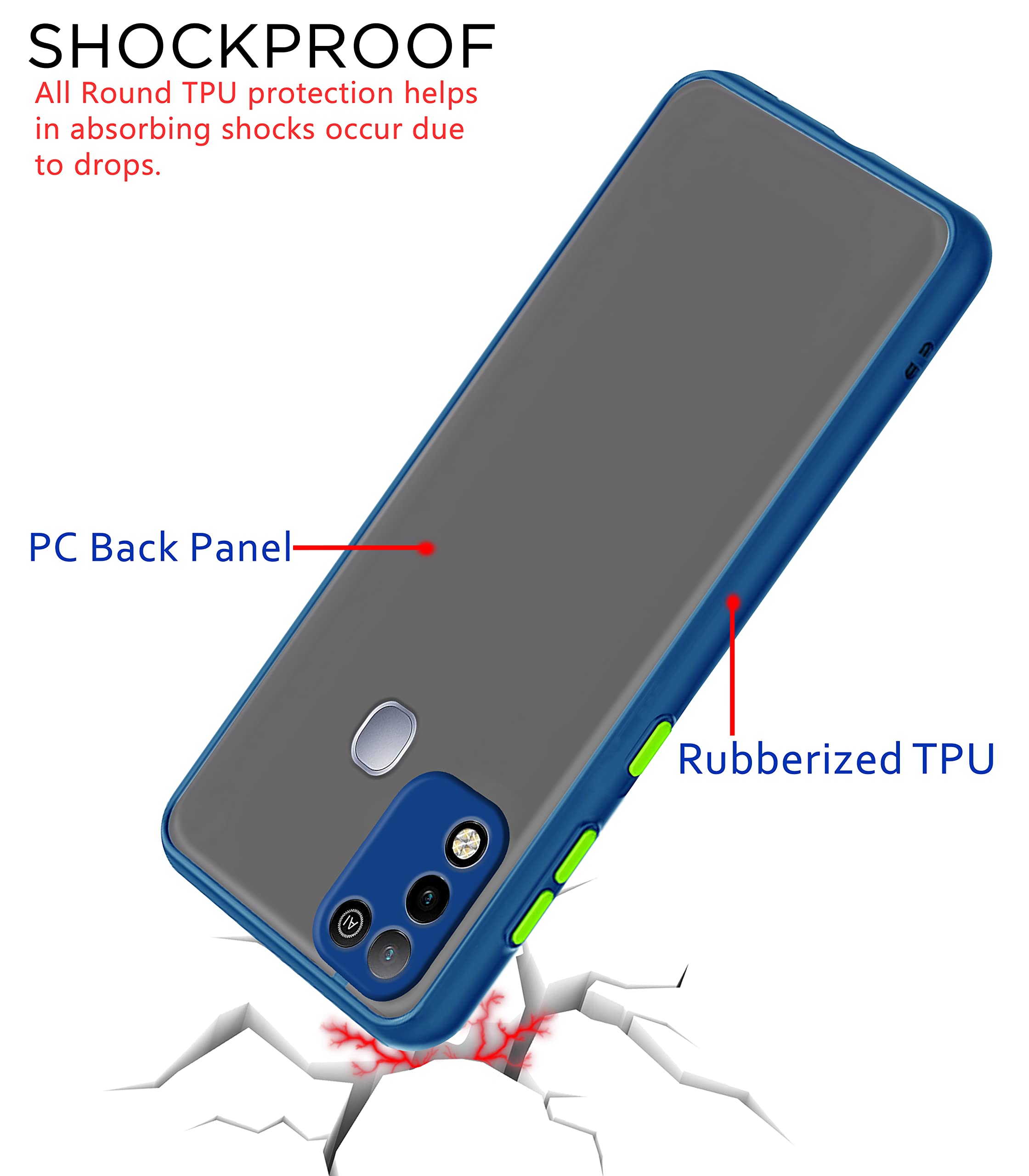 Pikkme blue Hybrid mobile cover for Infinix Hot 10 Play – photo 4