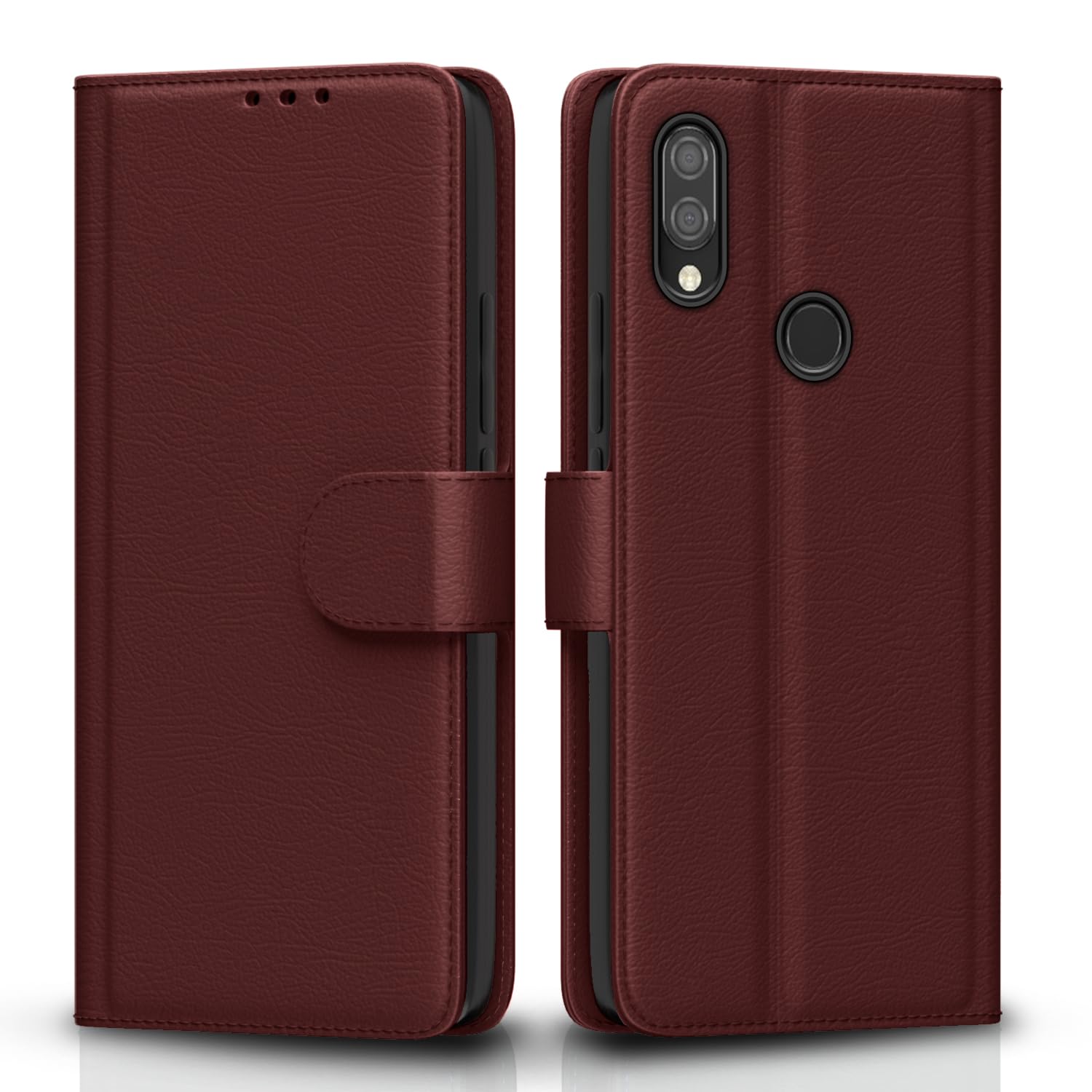 Pikkme Redmi 7/Y3 brown wallet flip cover