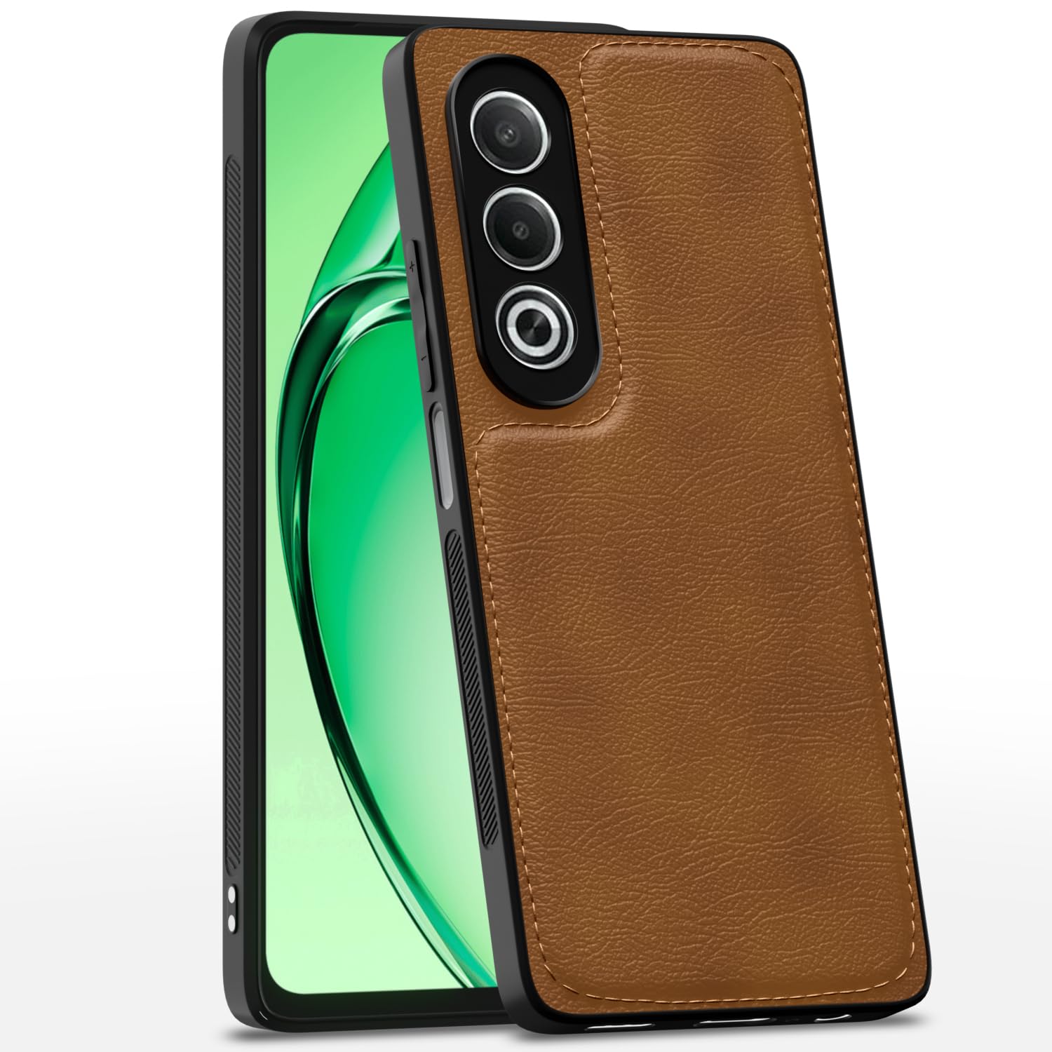 Oppo K12x 5G LeatherBack Back Cover – Brown