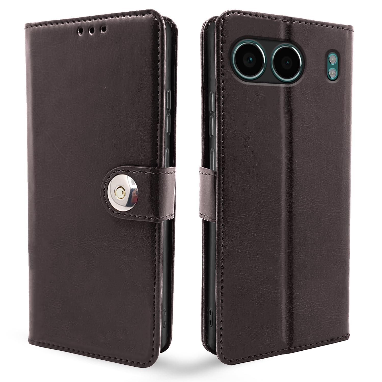 Pikkme coffee Button wallet flip cover for OnePlus Nord 4 5G