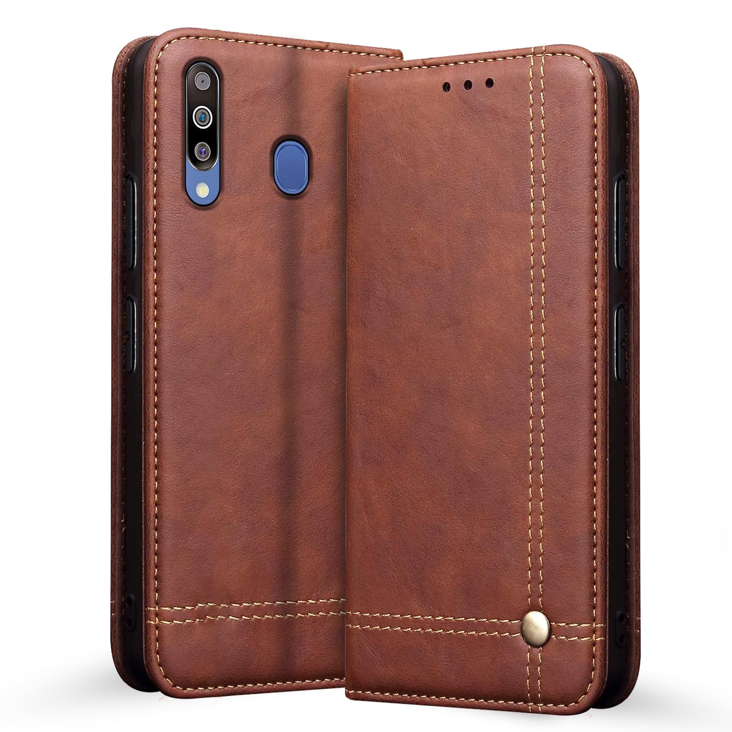 Samsung M30 flip cover in brown by Pikkme