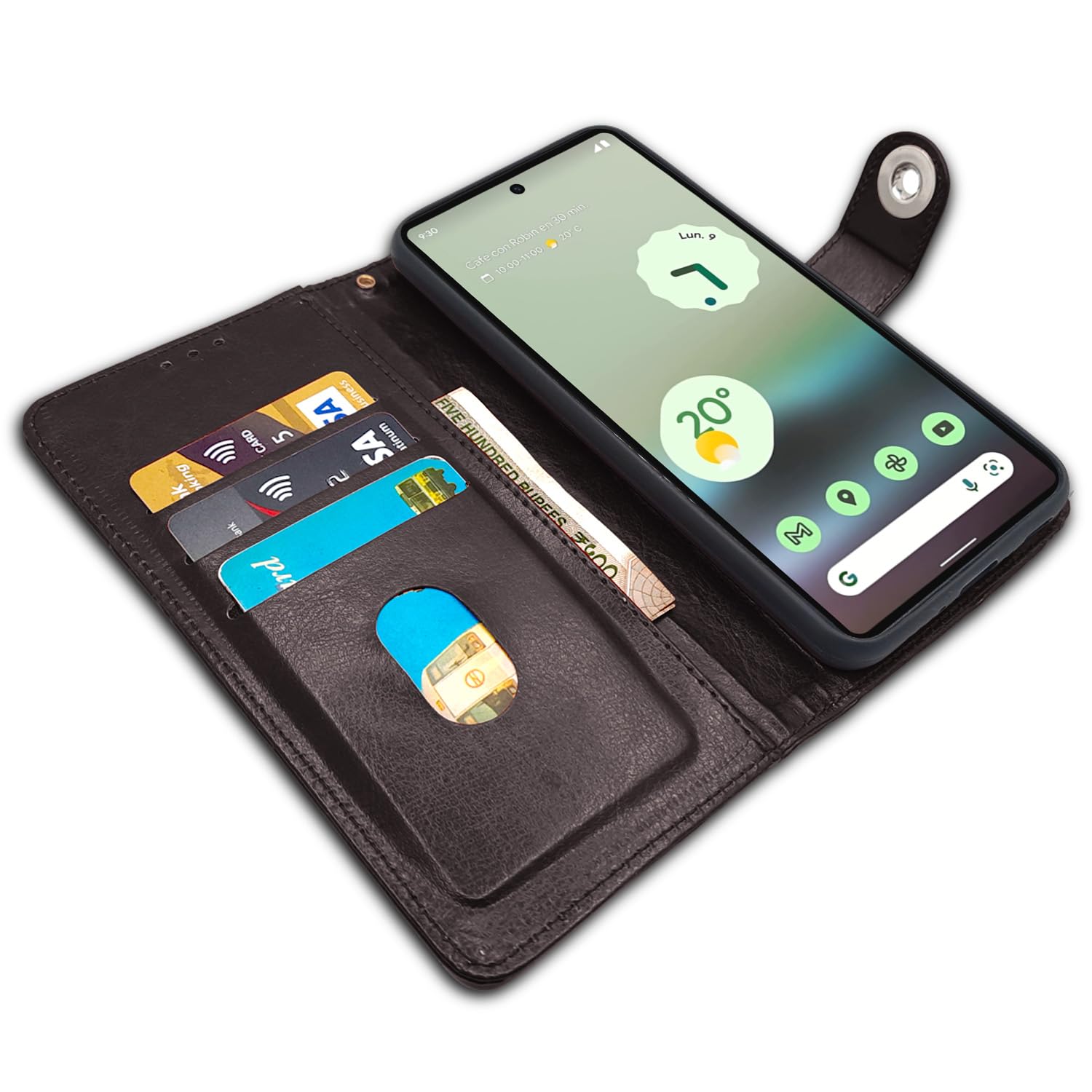 Google Pixel 6a flip case in coffee by Pikkme – photo 3