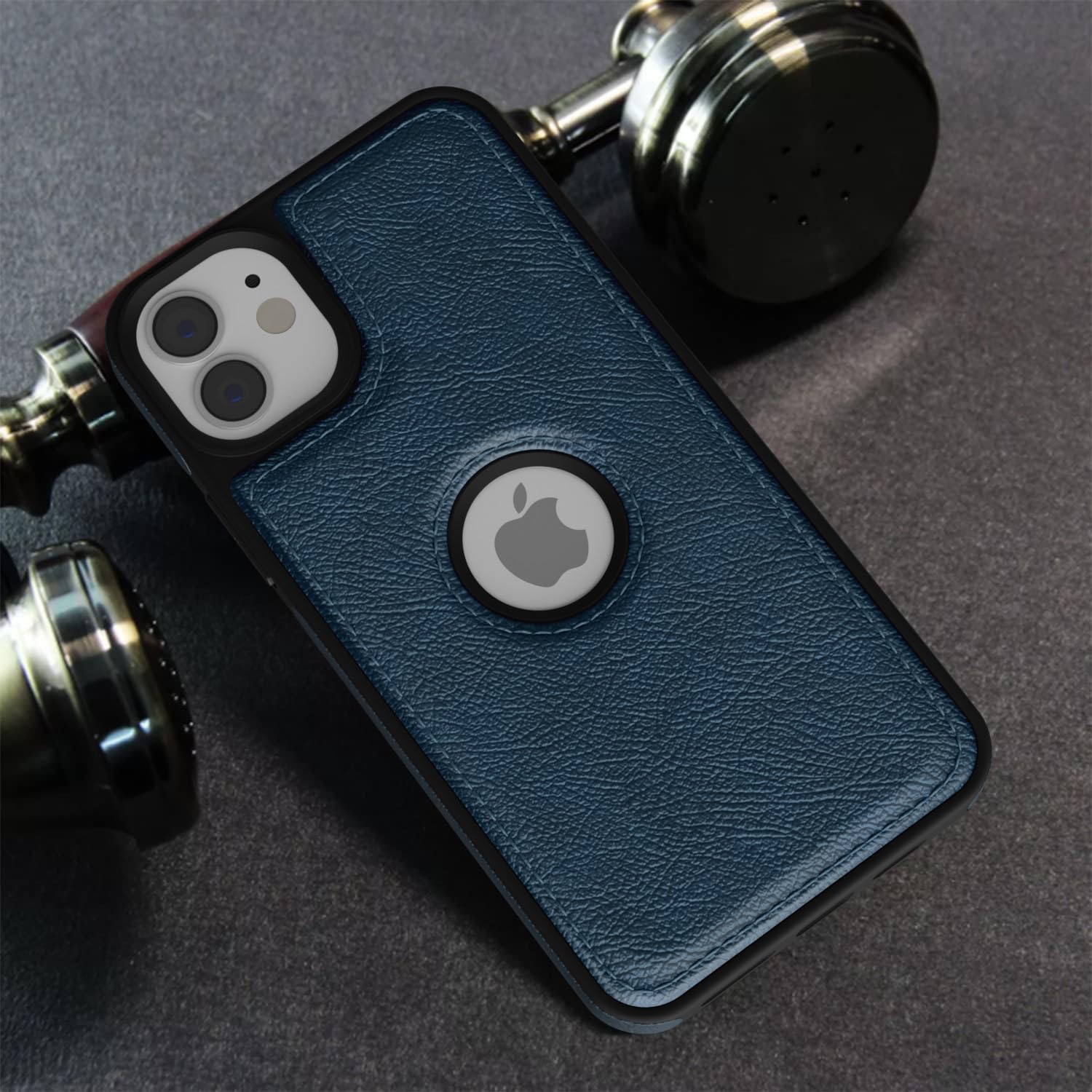 Pikkme iPhone 12/12 Pro Flexible Pu Leather Back Case (Blue)