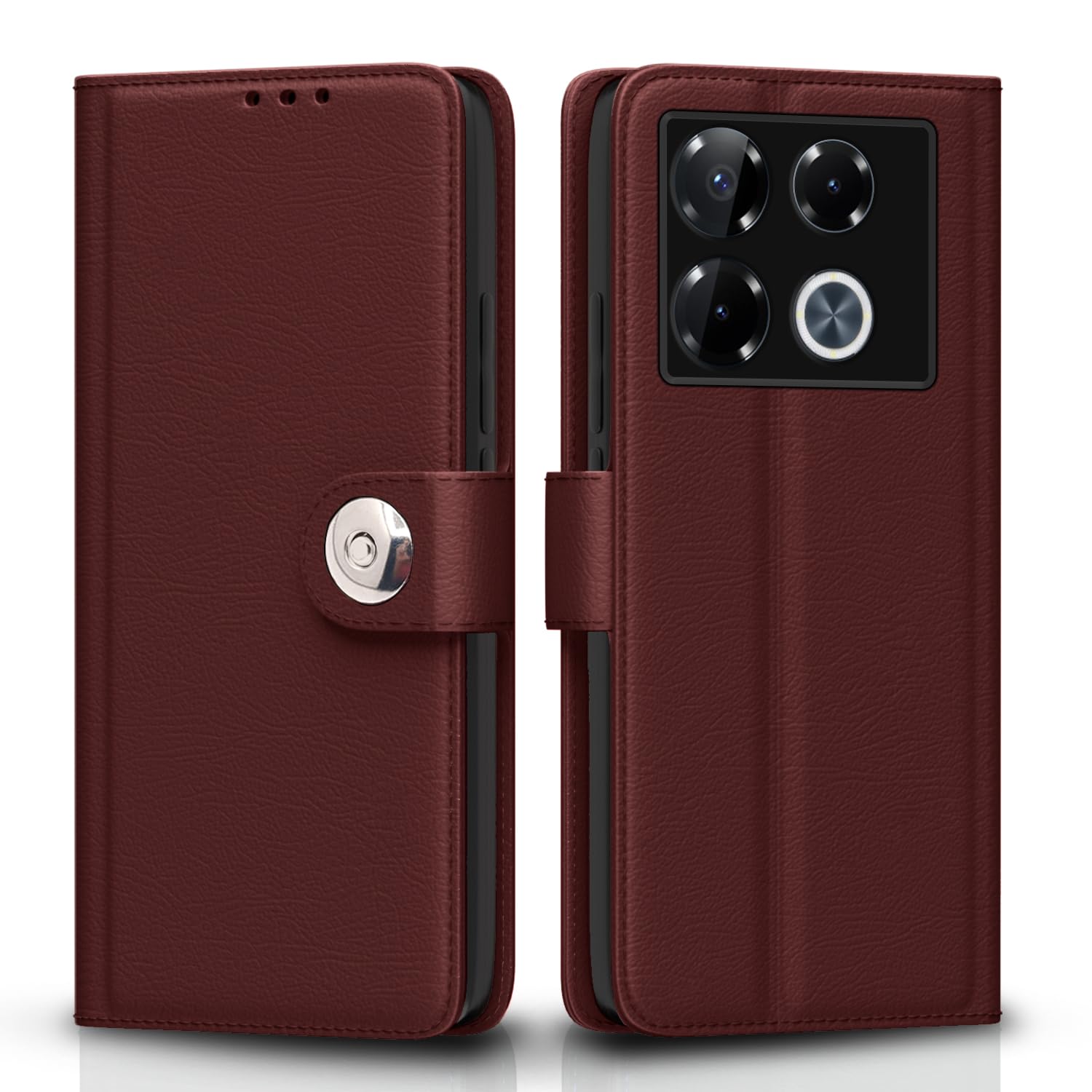 Pikkme Infinix Note 40 Pro Plus 5G brown flip cover