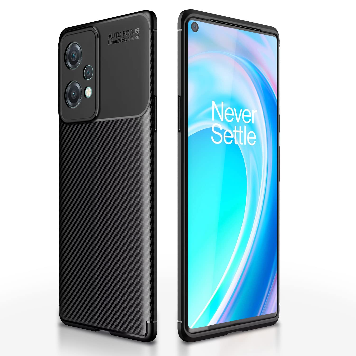 Pikkme black Carbon back cover for OnePlus Nord CE 2 Lite 5G