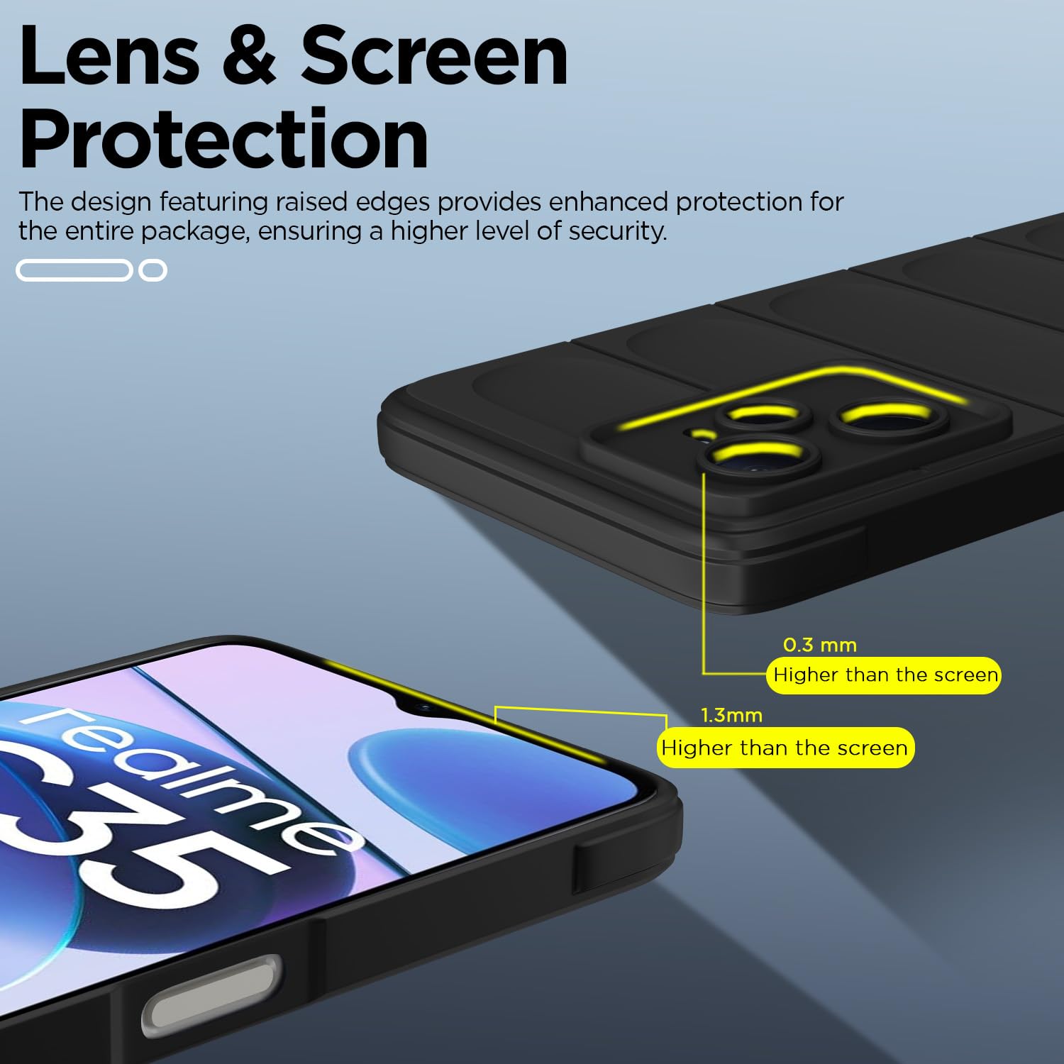 Black mobile cover for Realme C35 – Pikkme – photo 3