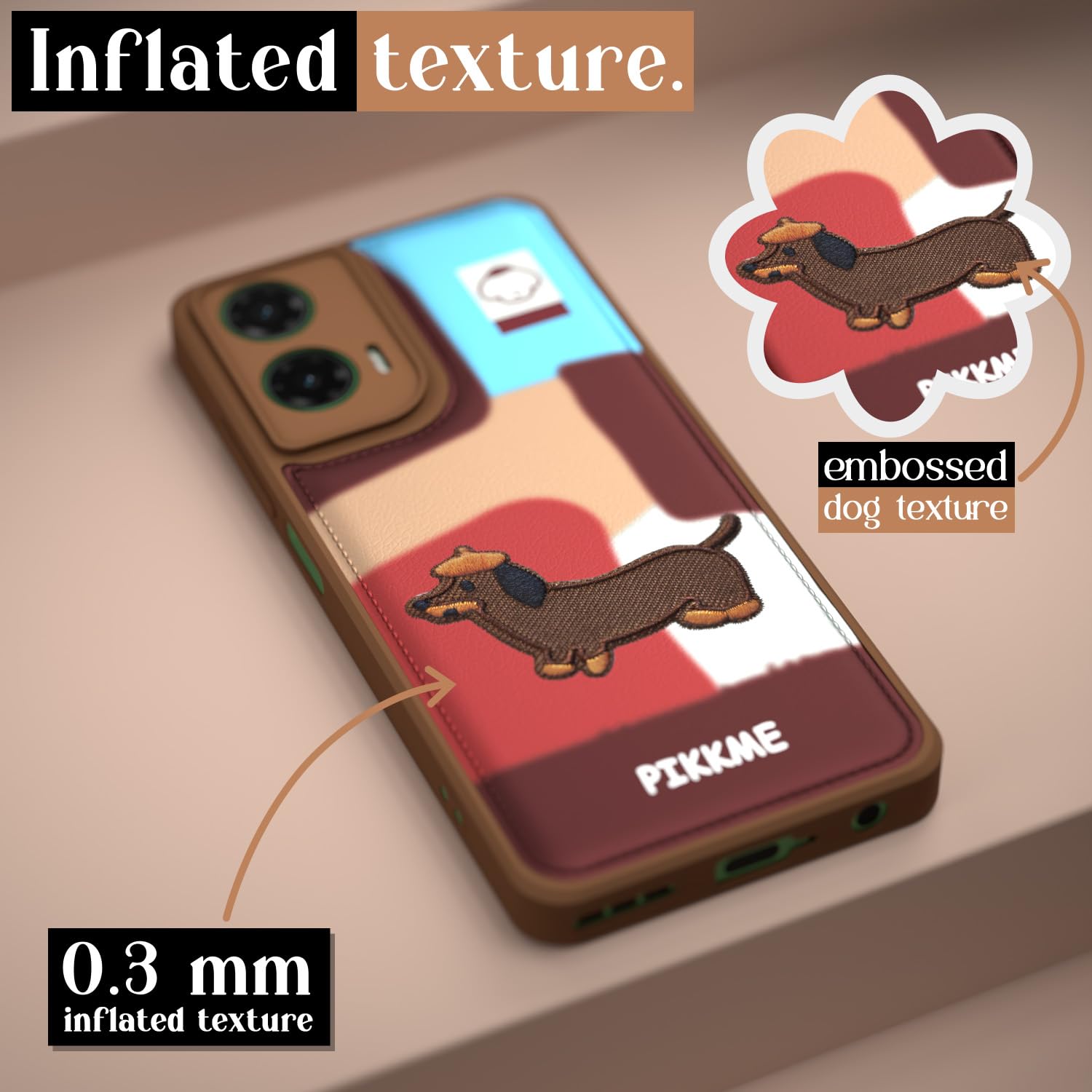 Pikkme Moto G35 Cute Girlish Dog Series Back Cover (Design3)